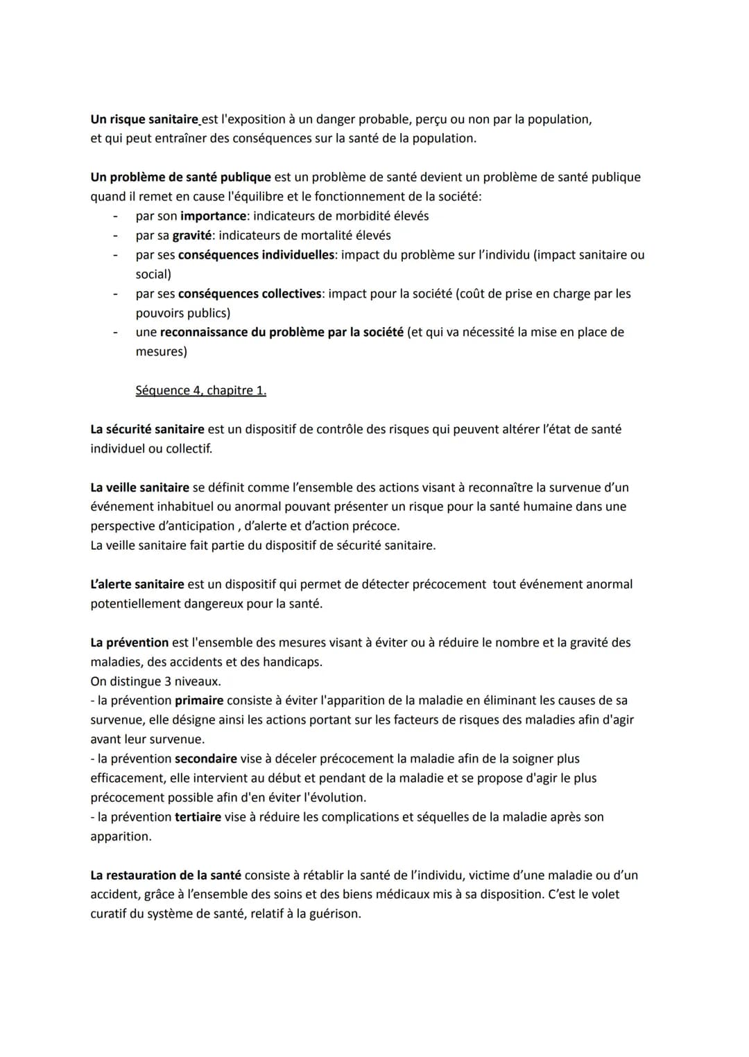 # DÉFINITIONS
PREMIÈRE
Séquence 1, chapitre 1.
La santé individuelle est un état de complet bien-être physique, mental et social et ne co