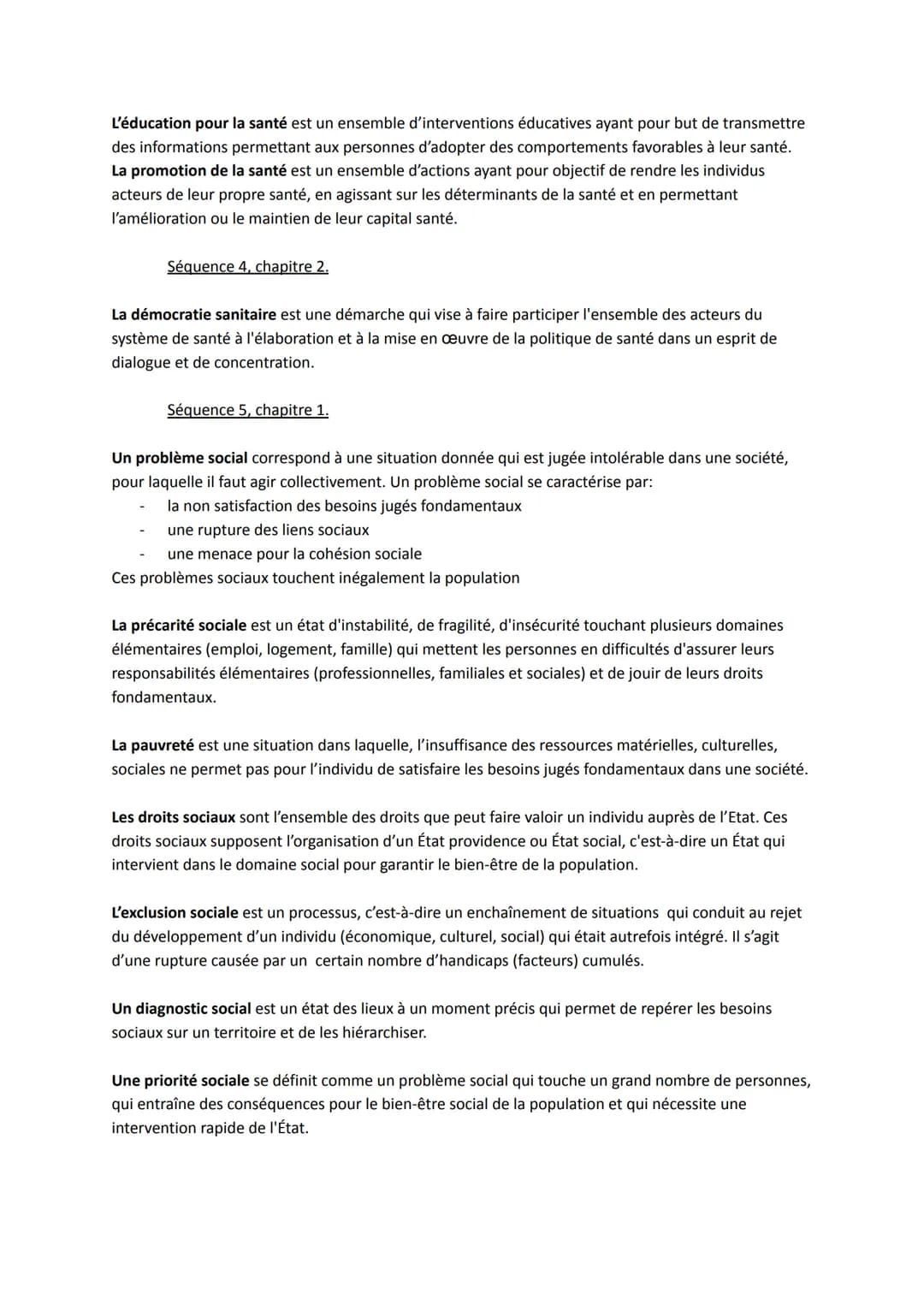 # DÉFINITIONS
PREMIÈRE
Séquence 1, chapitre 1.
La santé individuelle est un état de complet bien-être physique, mental et social et ne co