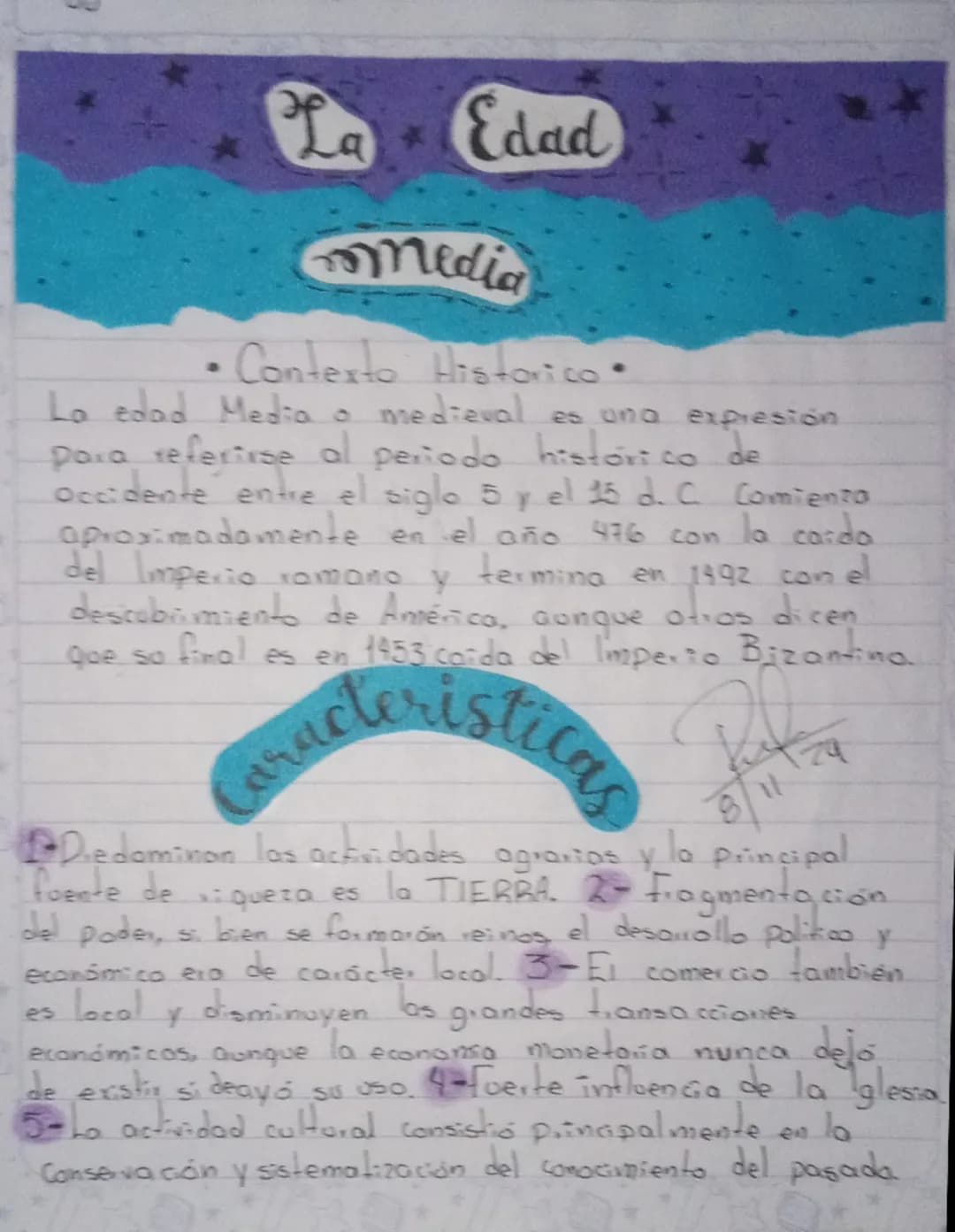 # La Edad
media
* Contexto Historico.
La edad Media o medieval es una expresión
para referirse al periodo histórico de
Occidente entre