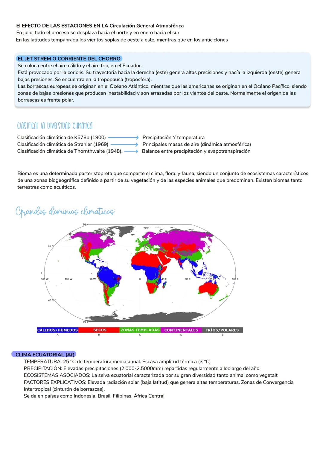 # Bloque ?
El clima Elementos factores y grandes dominios climaticos
# Tiempo y clima
DEFINICIONES
TIEMPO ATMOSFÉRICO
Situación atmosfé