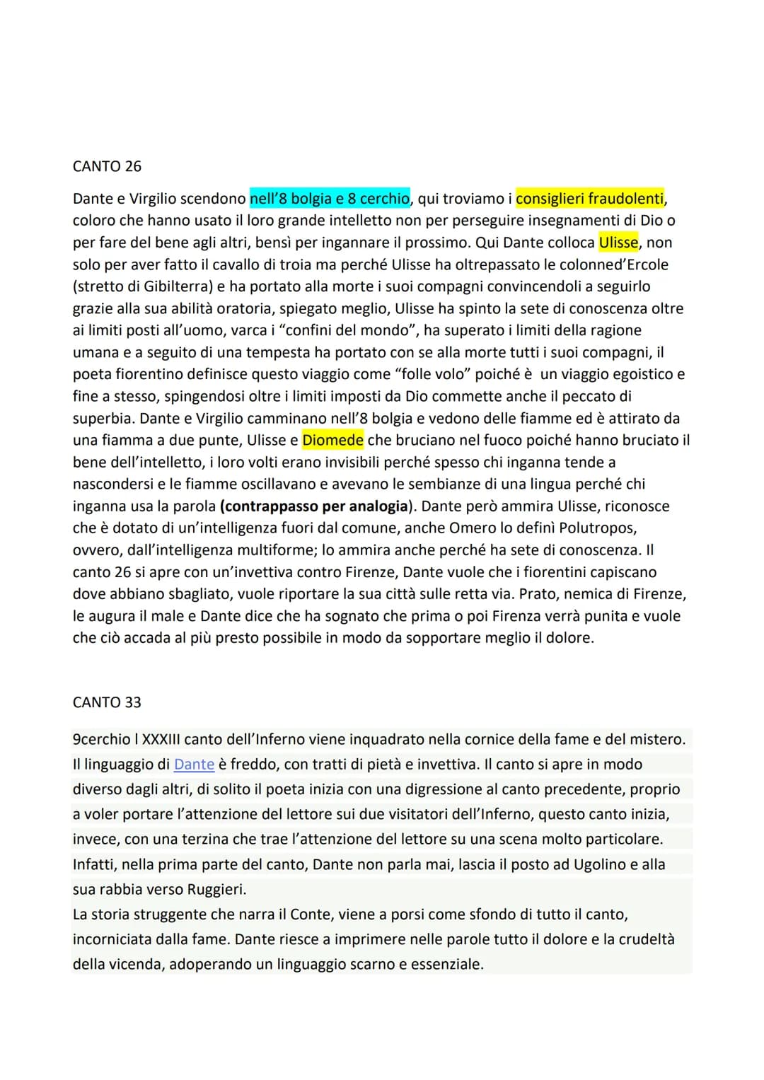 COMMEDIA DANTESCA - CANTI 1, 3, 5, 13, 26, 33, 34 INFERNO
CANTO 1
La notte del 7 aprile del 1300 Dante si smarrisce in una salva oscura, g