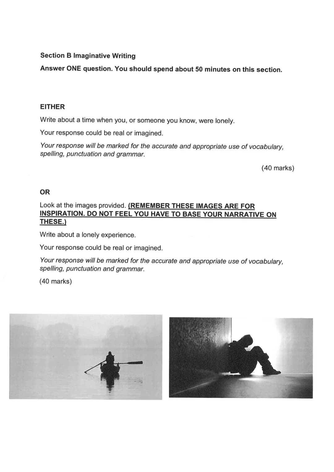 # GCSE LANGUAGE – FICTION
AND IMAGINATIVE WRITING
PAPER 1: SECTION B
REVISION BOOKLET # Preparation for Fiction and Imaginative Writing A