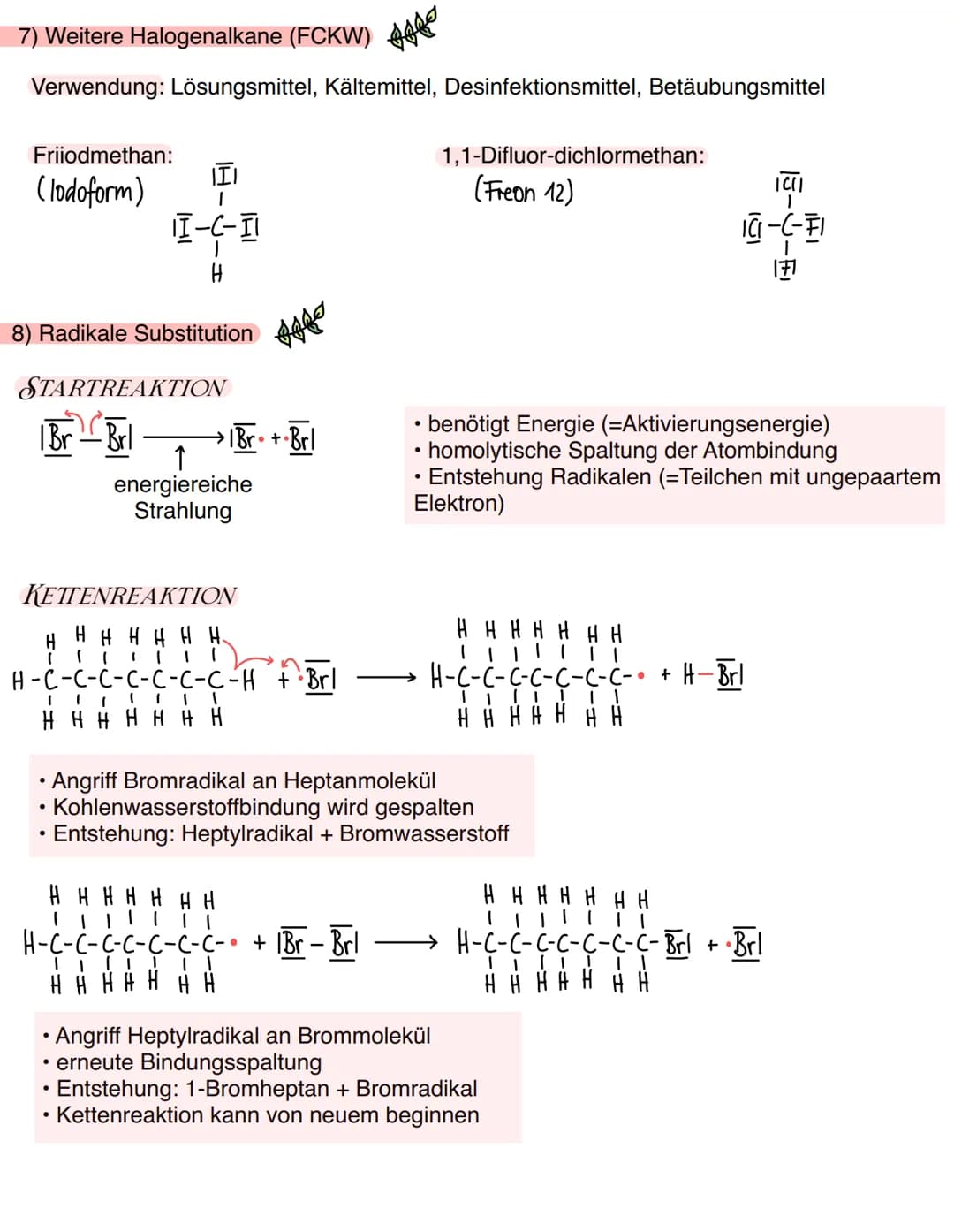 # Chemie
ORGANISCHE CHEMIE
Alkane
1) homologe Reihe 100 Allgemeine Summenformel: $C_nH_{2n+2}$
| Name | Formel | Strukturformel |
|