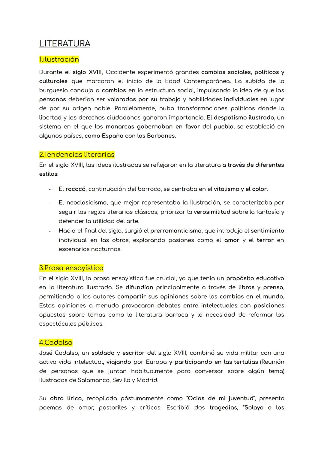 # LITERATURA
1.ilustración
Durante el siglo XVIII, Occidente experimentó grandes cambios sociales, políticos y
culturales que marcaron el