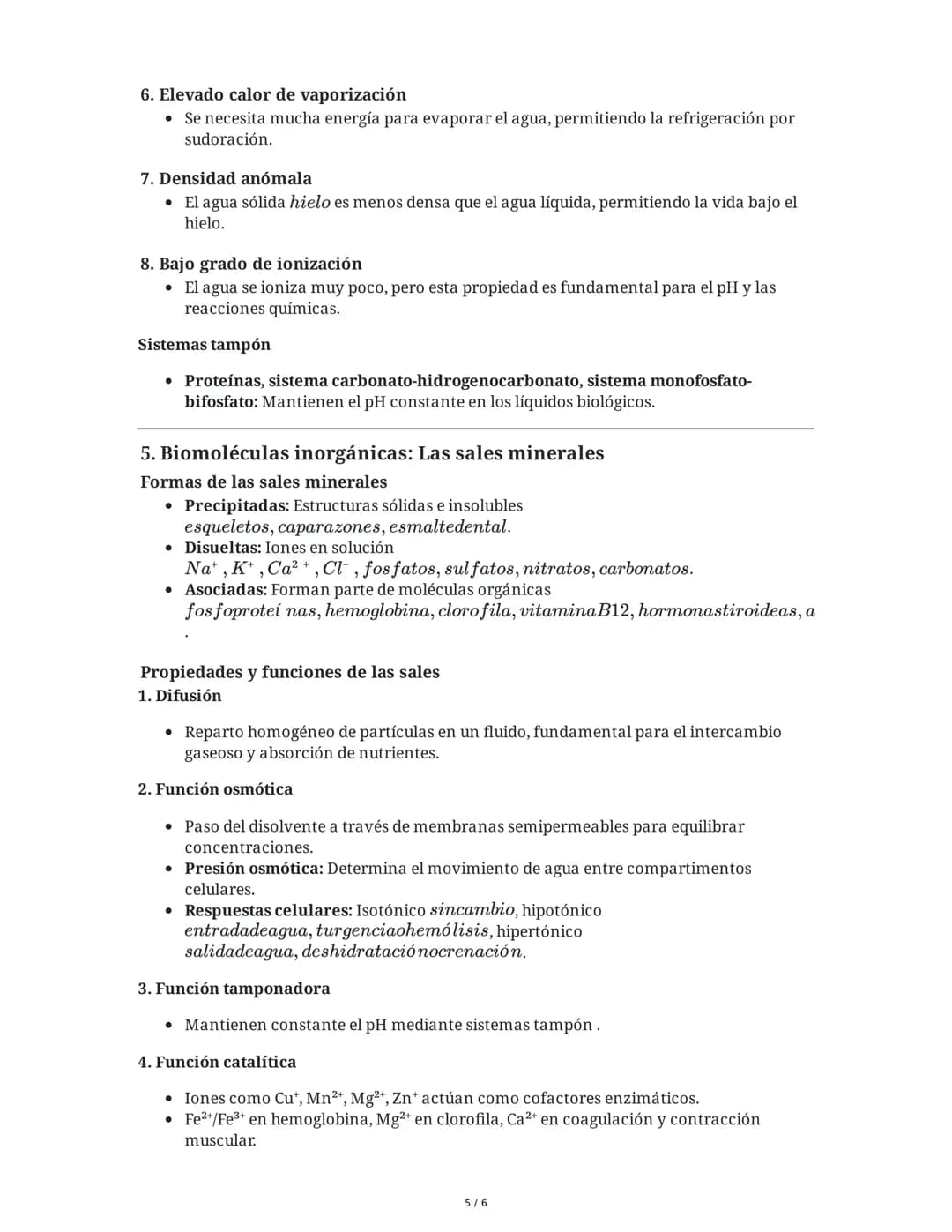 # Tema 1. Bioelementos y Biomoléculas: Agua y Sales Minerales
Bloque A. BIOQUÍMICA - 2º Bachillerato
1. Características de los seres vivos