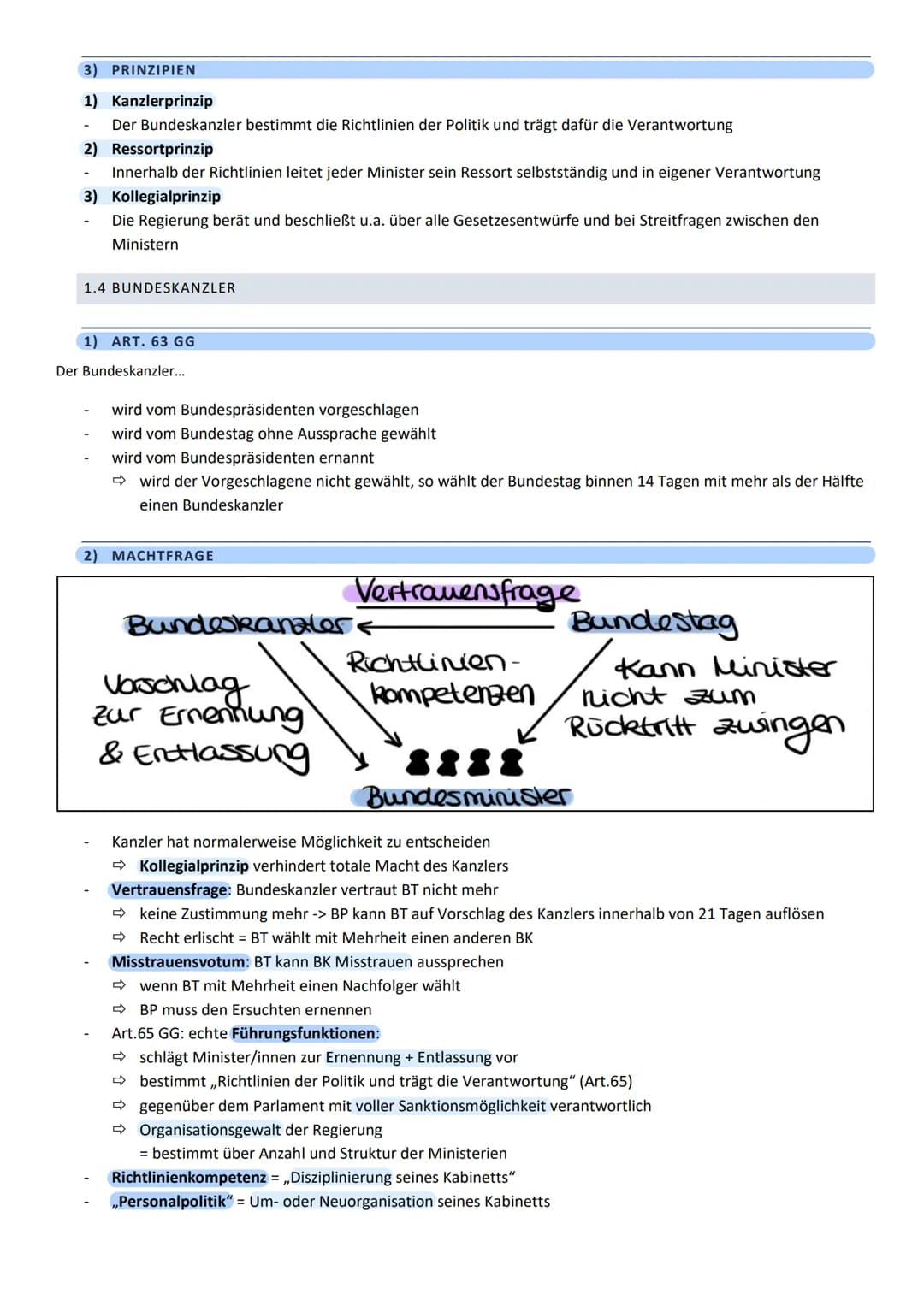 # POWI KLAUSUR 2 (Q1)
THEMEN
1. Verfassungsorgane (Bundestag/-rat/-kanzler/-regierung)
Gewaltenteilung & Gewaltenverschränkung
Verfa