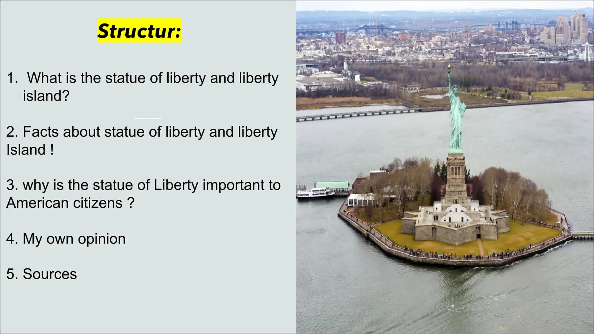 # Immigration
Statue of Liberty
and Liberty Island
Presented by Al Massalmeh Btoul # Structur:
1. What is the statue of liberty and libe
