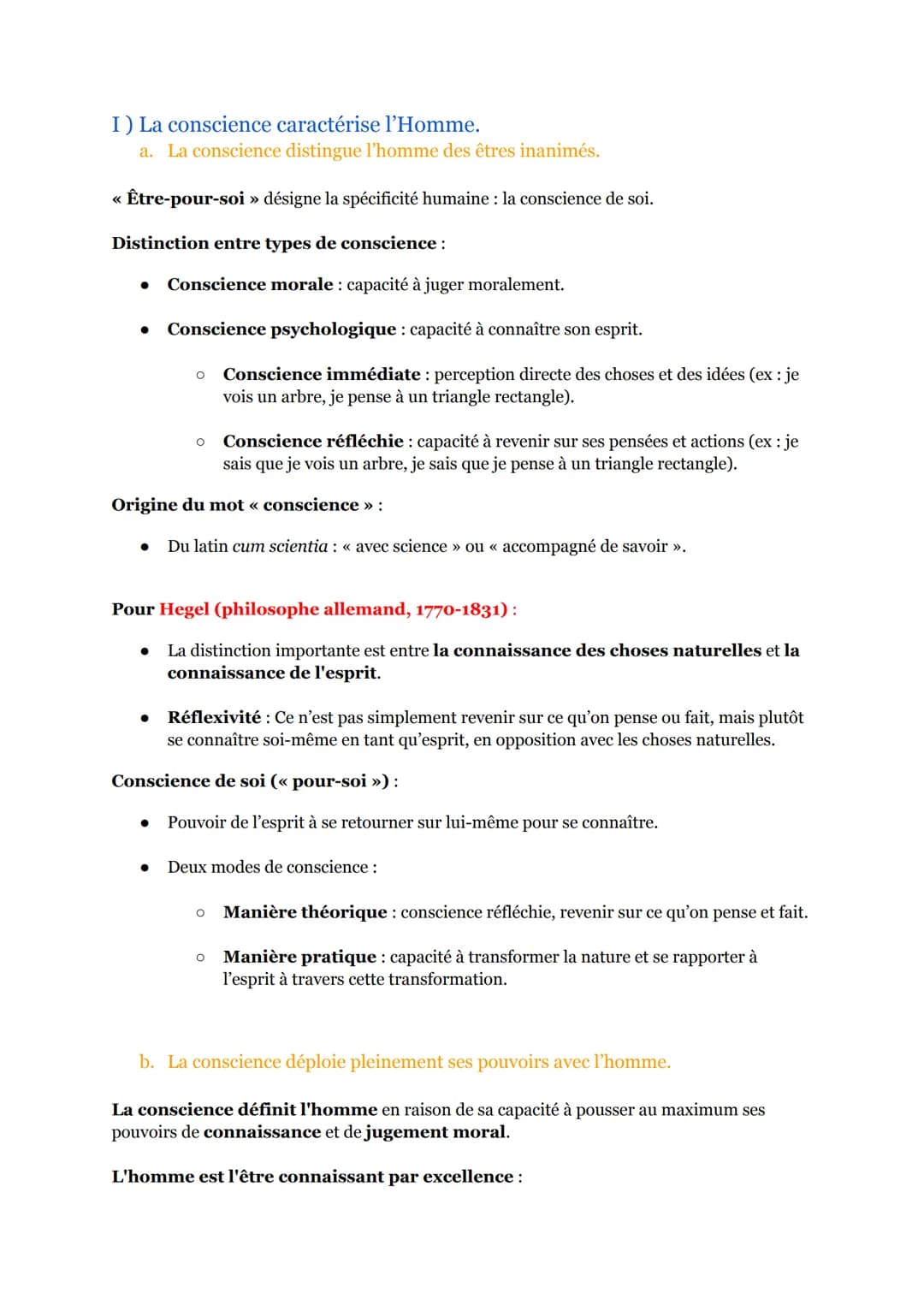 # La conscience :
(Séquence 1, partie 1)
## Introduction :
La notion de « conscience » apparait fréquemment dans la langue française et e