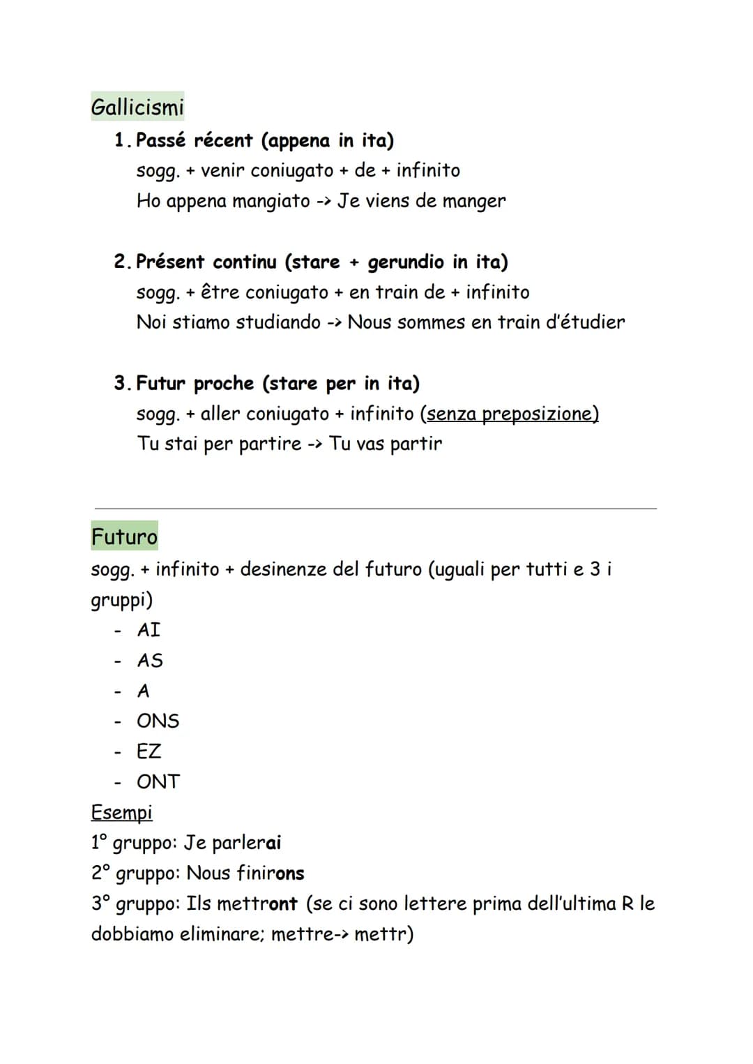 VERIFICA VERBI FRANCESE 29/09
Presente
1° gruppo (er)
2° gruppo (ir)
3° gruppo
- E
- IS
- ES
- IS
TUTTI A
- E
- IT
MEMORIA
- ONS
- ISSONS