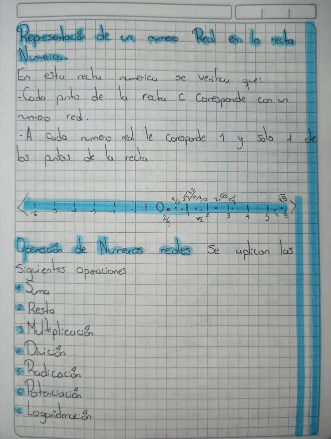 07103124
# Numeros Reales: (R)
Esta formado por la vien del conjunto de
os numeros racionales es con el Conjunto de los
numeros iracionales,