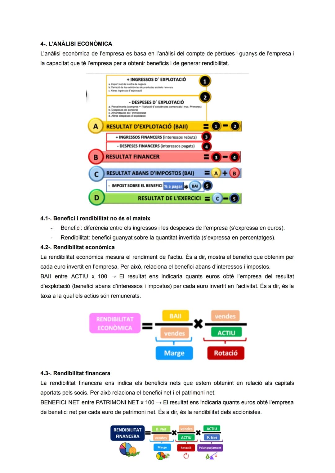 # TEMA 4: ANÀLISI PATRIMONIAL, FINANCER I ECONÒMIC
1-. L'ANÀLISI COMPTABLE
L'elaboració dels comptes anuals (balanç, compte de pèrdues i g
