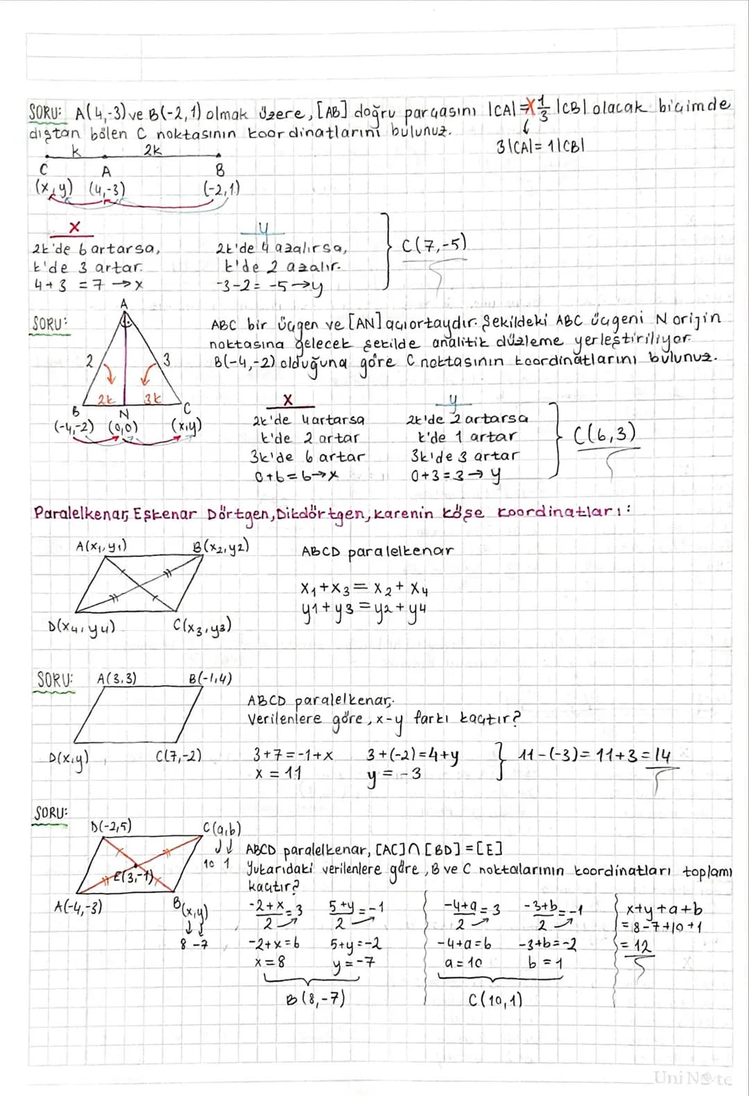# ANALİTİK GEOMETRI:
Dik Koordinat Sistemi:
Başlangıç noktasında (sıfır) dik kesişen iki reel sayı doğrusunun oluşturduğu siste
me "dik koo