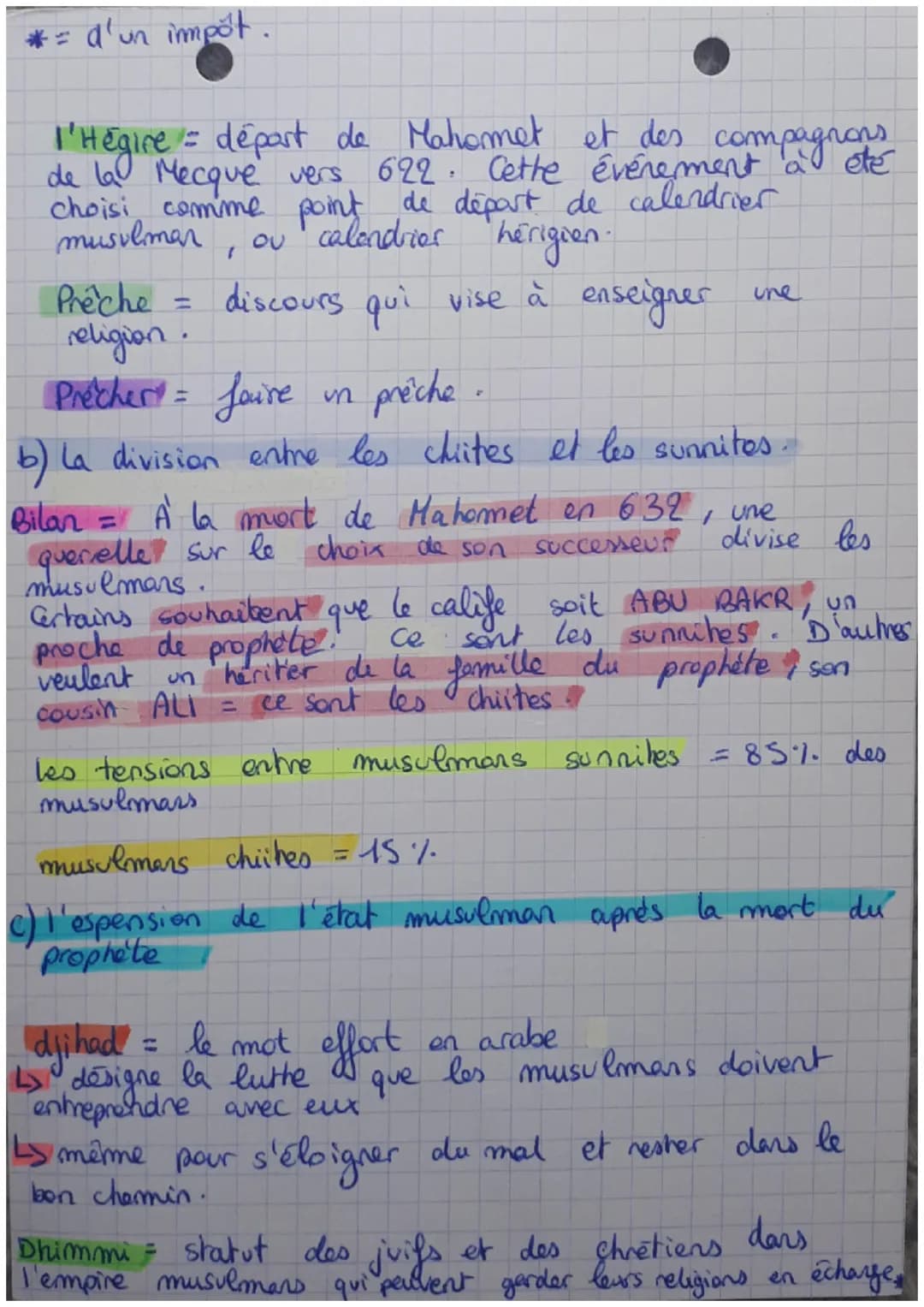 chapitre 20
# HISTOIRE
1- la naissance d'une nouvelle religion monotheiste : l'islam?
a) la naissance de l'islam
Le corar raconte que au de