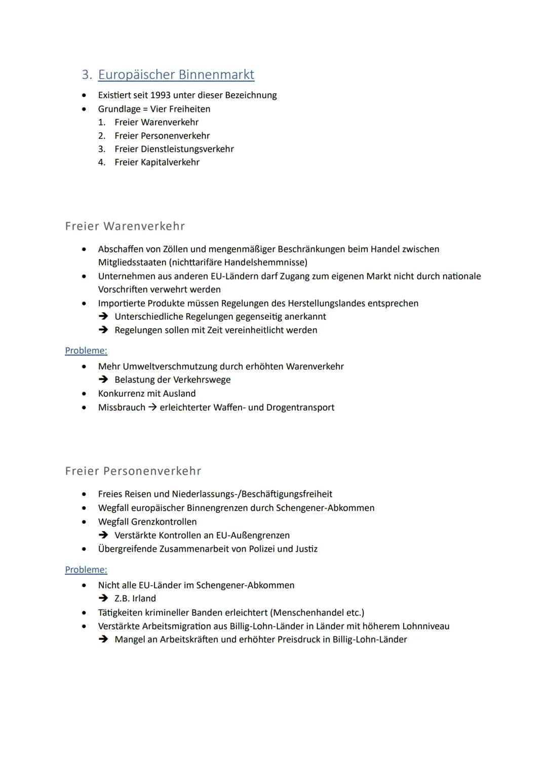 # Europäische Union
1. EU-Normen, Interventions- und Regulationsmechanismen sowie
Institutionen
2. Historische Entwicklung der EU als