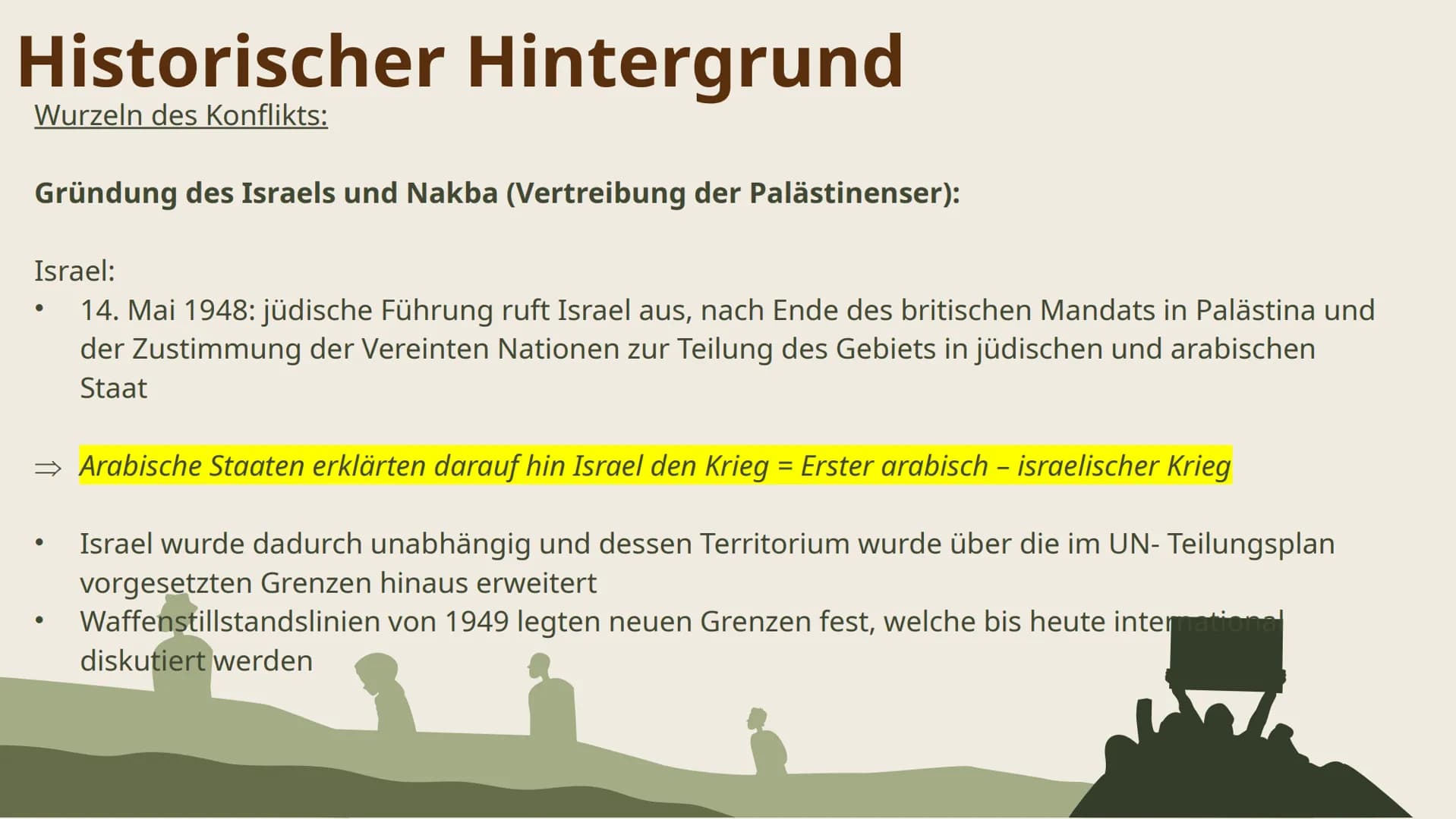 # Nahost -
# Konflikt
Von Natalia und
Samantha # Inhaltsverzeichnis
Einführung
1.
3.
Aktuelle
Situation
Historischer
2.
Hintergrund
4.