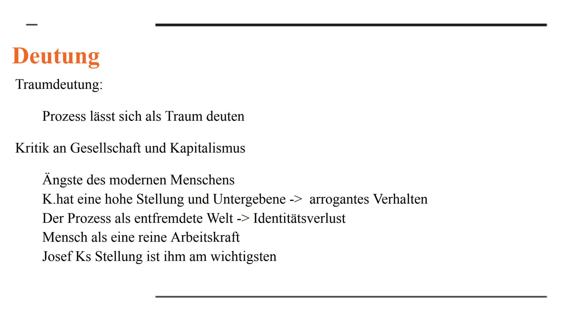 # Der Prozess
DER PROCESS
NACH FRANZ KAFKA
KAFKA - WORTELIER - MAIRWITZ Allgemeines
Autor: Franz Kafka
Titel: Der Process/ Prozess/Proce