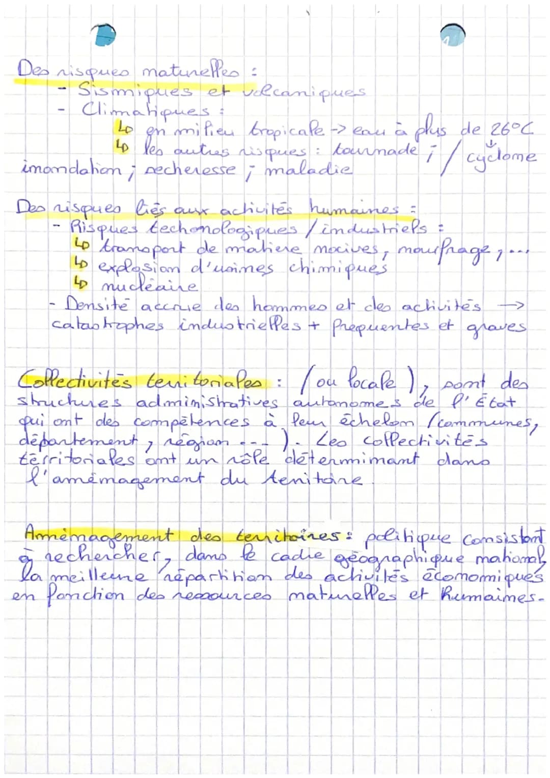 geographie
Définitions:
face
aux
O risques
Lo Area: évemérment imprevisible qui a une
probalité plus ou moims Porte de se réaliser
Lo Vu
