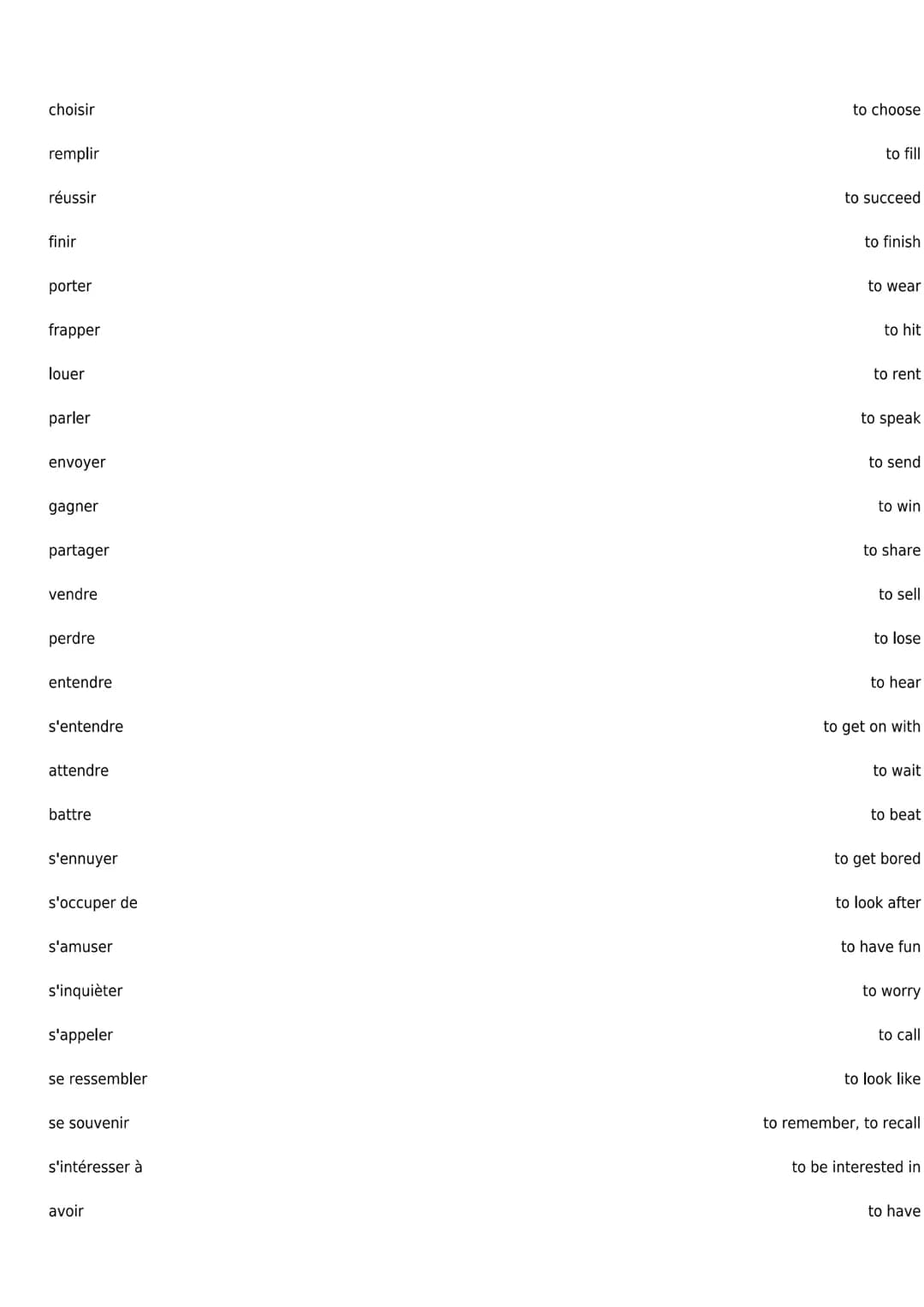 Important French Verbs GCSE
A Translation sheet for important french verbs AQA GCSE
regarder
to look, to watch
écouter
to listen to
cher
