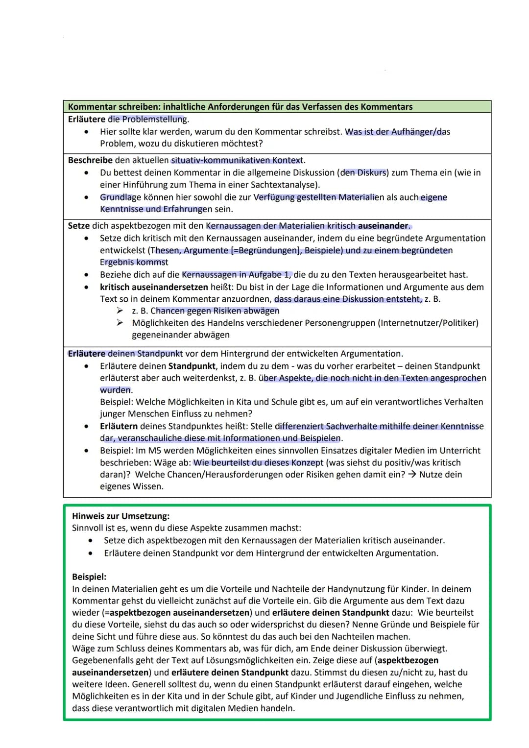 # Materialgestütztes Verfassen argumentierender Texte
materialgestützt heißt,
du bekommst Material:
➤ Karikatur/Foto
➤ Statistik
➤ Beric
