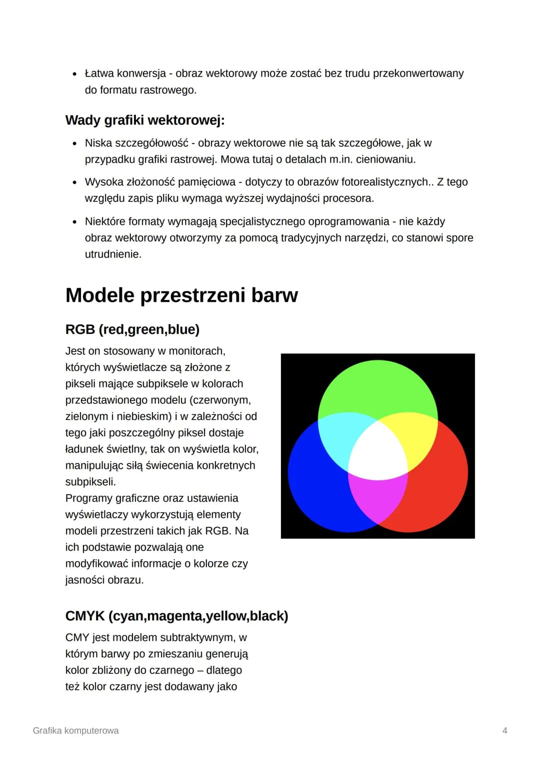 # Grafika komputerowa
Kompresja stratna - nieodwracalna metoda zmniejszenia objętości danych poprzez
usunięcie przez koder-dekoder mniej is