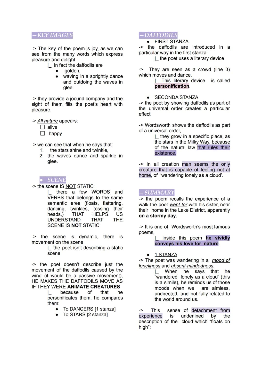 -Daffodils-
-STRUCTURE
-> the poem can be divided in 4 STANZAS
|_ each one 6 LINES long
-> The poem was written in 1804 and
published in 1