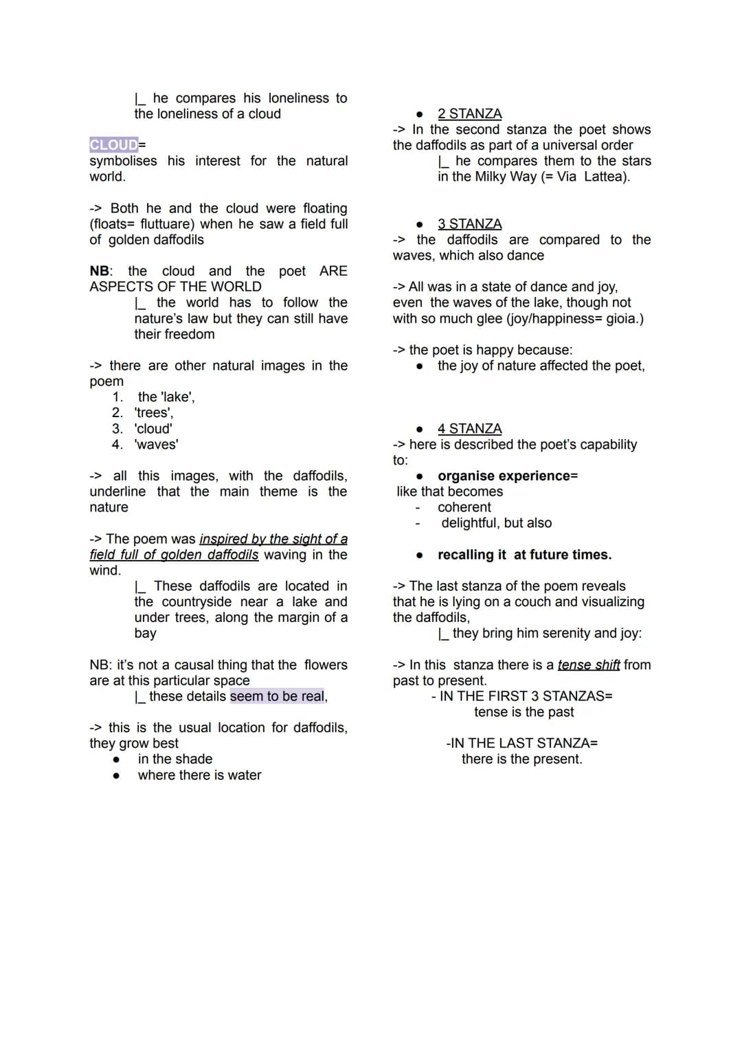 -Daffodils-
-STRUCTURE
-> the poem can be divided in 4 STANZAS
|_ each one 6 LINES long
-> The poem was written in 1804 and
published in 1