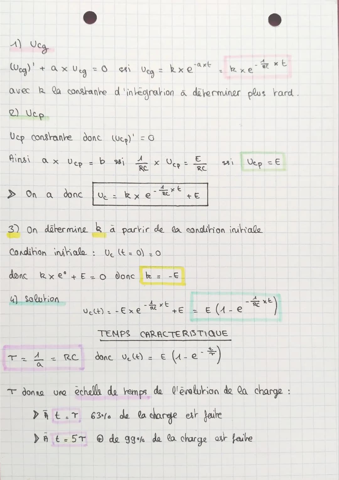 LE DIPOLE RC
PLE SAT.
FORMULES
en v
$U_R = R x I$
Tension aux bornes d'une résistance
en
en A
$U_{AB} + U_{BC} + U_{CA} = O$ donc $U_{