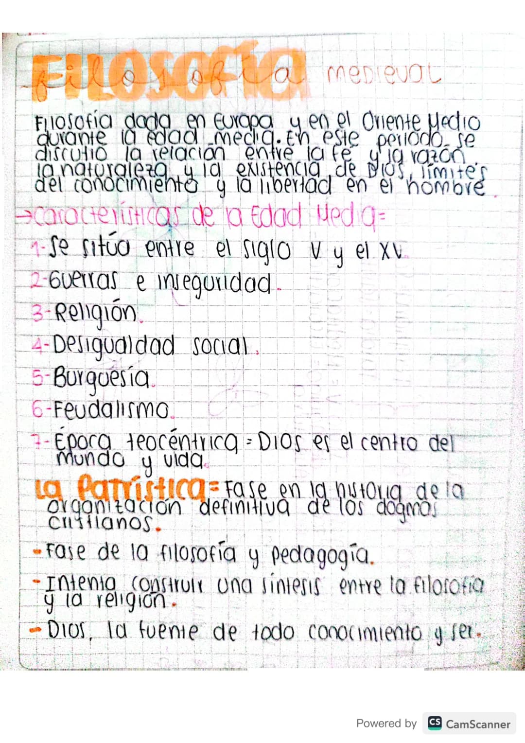 # Filosofia medieval
Filosofía dada en Europa y en el Oriente Medio
durante la edad medig. En este periodo se
discutio la relación entre la
