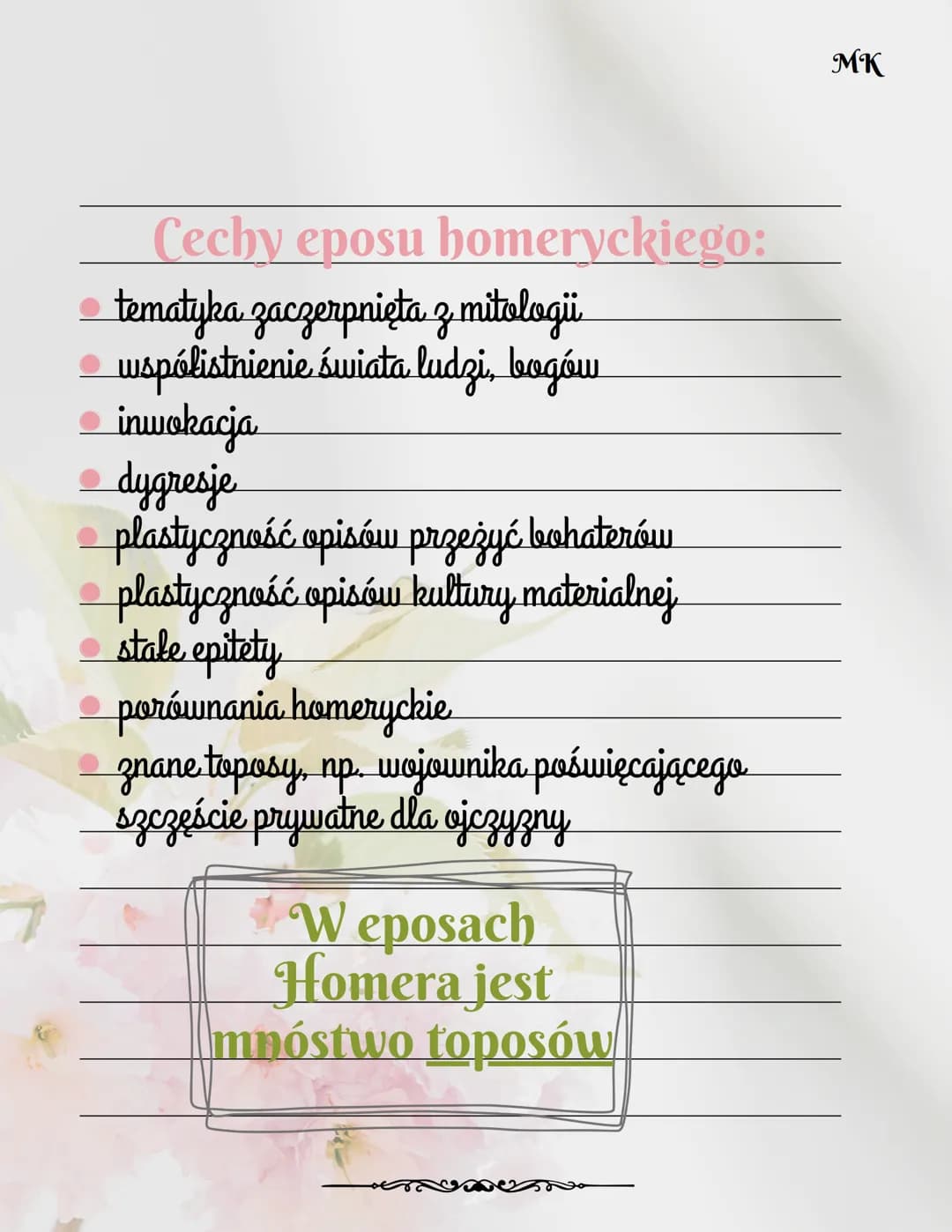 # WALKA I WOJNA W
ILIADZIE
Iliada opisuje całą wojnę trojańską (opis co się
stało pod koniec wojny)
Ilian *epopeja- starożytny epos*
MK