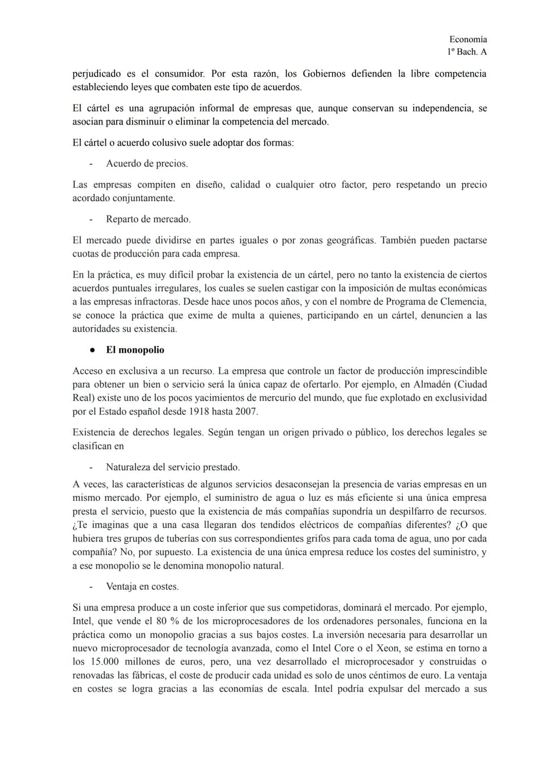TEMA 5
Los tipos de mercado
Economía
1º Bach. A
El mercado y la competencia
competencia perfecta
competencia monopolistica
tipos de mercado