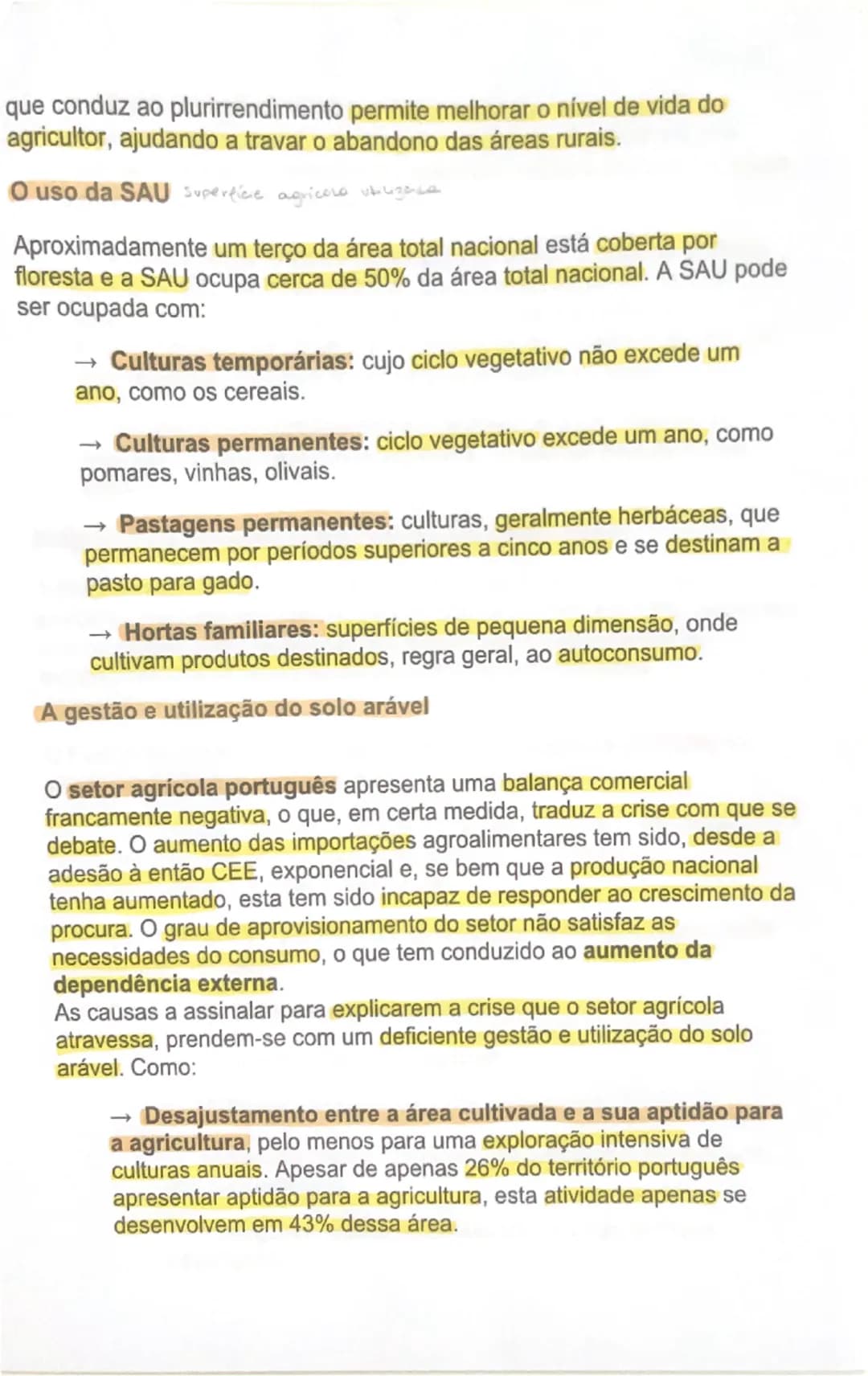 # AS ÁREAS RURAIS EM MUDANÇA
O peso da agricultura no setor económico
À semelhança do que tem acontecido noutros países da União Europeia,