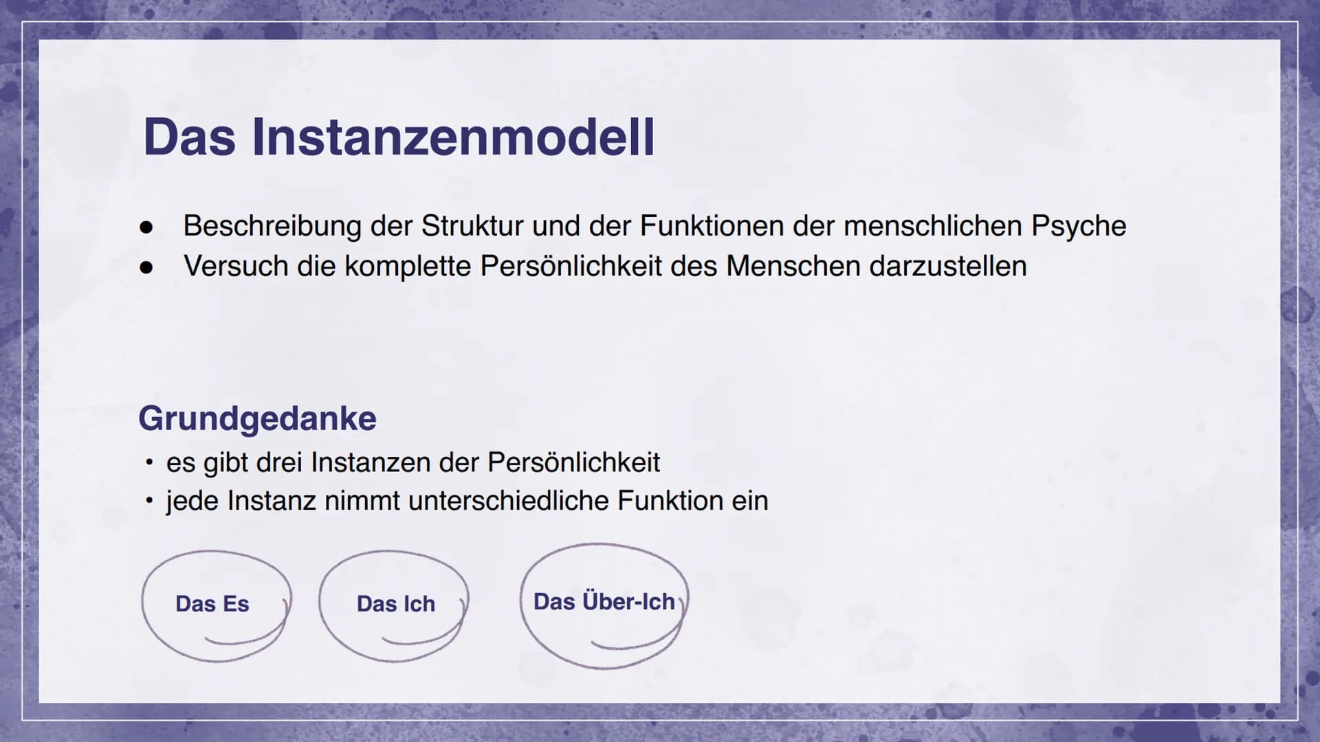 # Sigmund Freud &
das Instanzenmodell
Raissa & Tessa Inhalt
01
02
03
Sigmund Freud
Das Instanzenmodell Das Es
Kurzbiografie
Strukturmod