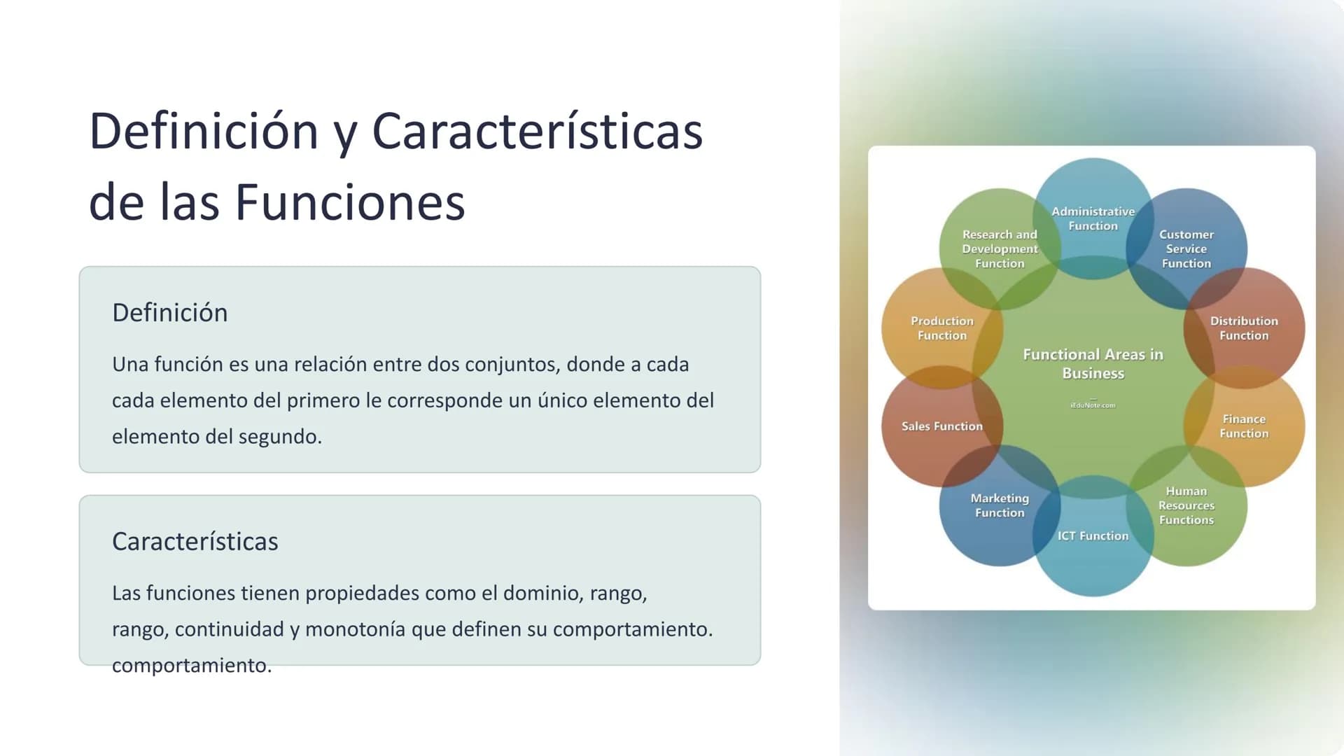 # Funciones y
Aplicaciones
Explore las funciones matemáticas, su estructura y cómo se aplican en
aplican en situaciones del mundo real. De