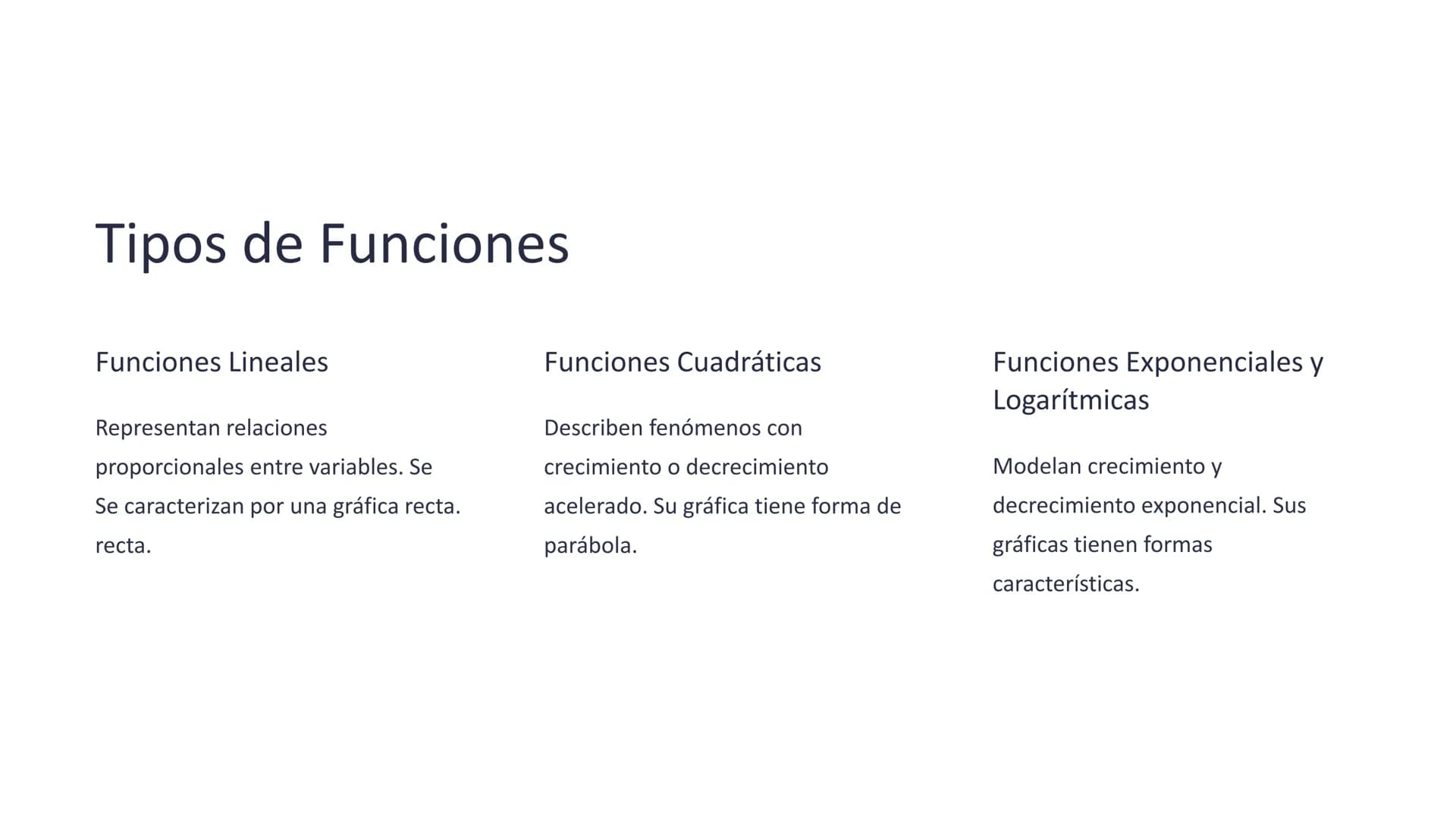# Funciones y
Aplicaciones
Explore las funciones matemáticas, su estructura y cómo se aplican en
aplican en situaciones del mundo real. De
