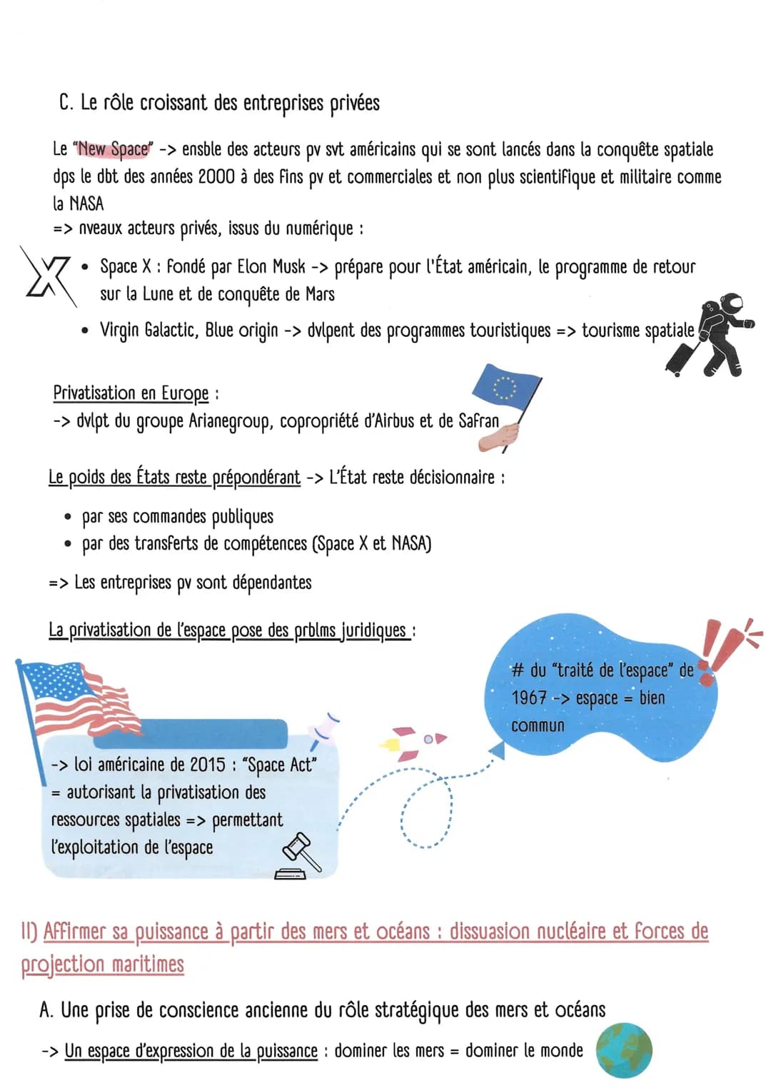 HGGSP : THÈME 1 : De nouveaux espaces de
conquête
Chapitre introductif: Océan et espace: quelles spécificités ?
-> Le sociétés ont sans ce