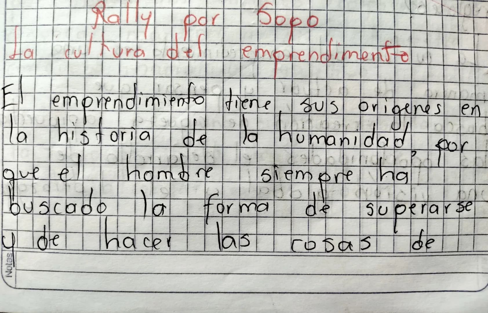 Ha
Rally Dor Sobo
000
dultura del emprendimento
El emprendimiento tiene sus origenes en
la historia de la humanidad por
que el hombre sie