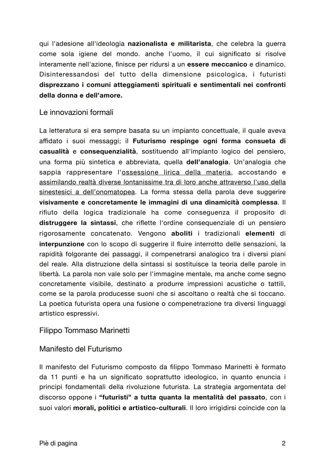# Futurismo
Il Futurismo è un movimento artistico e culturale nato in Italia all'inizio del XX
secolo, precisamente nel 1909, con la pubbli