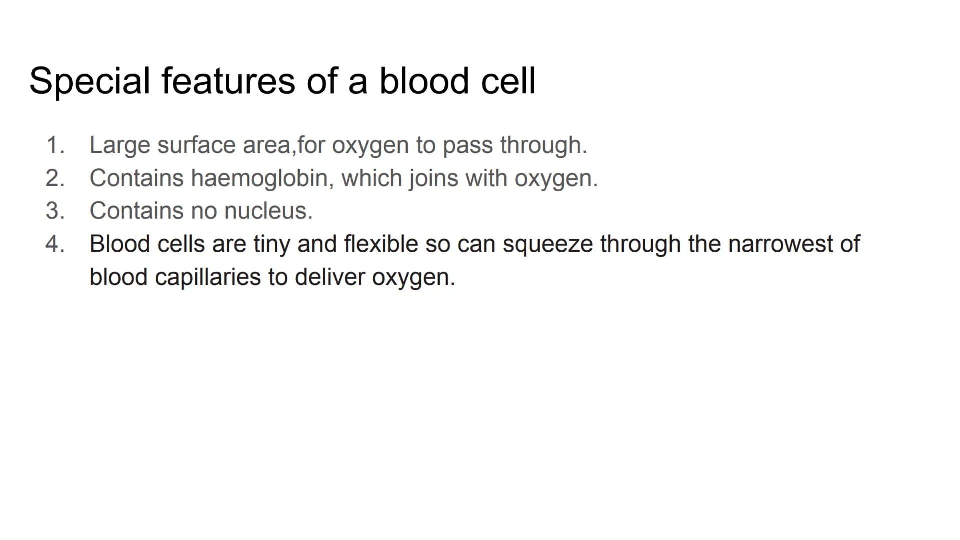 # Red blood cells
By Hannah worley # What is a red blood cell?
Red blood cells have the most important job of carrying oxygen. These cells