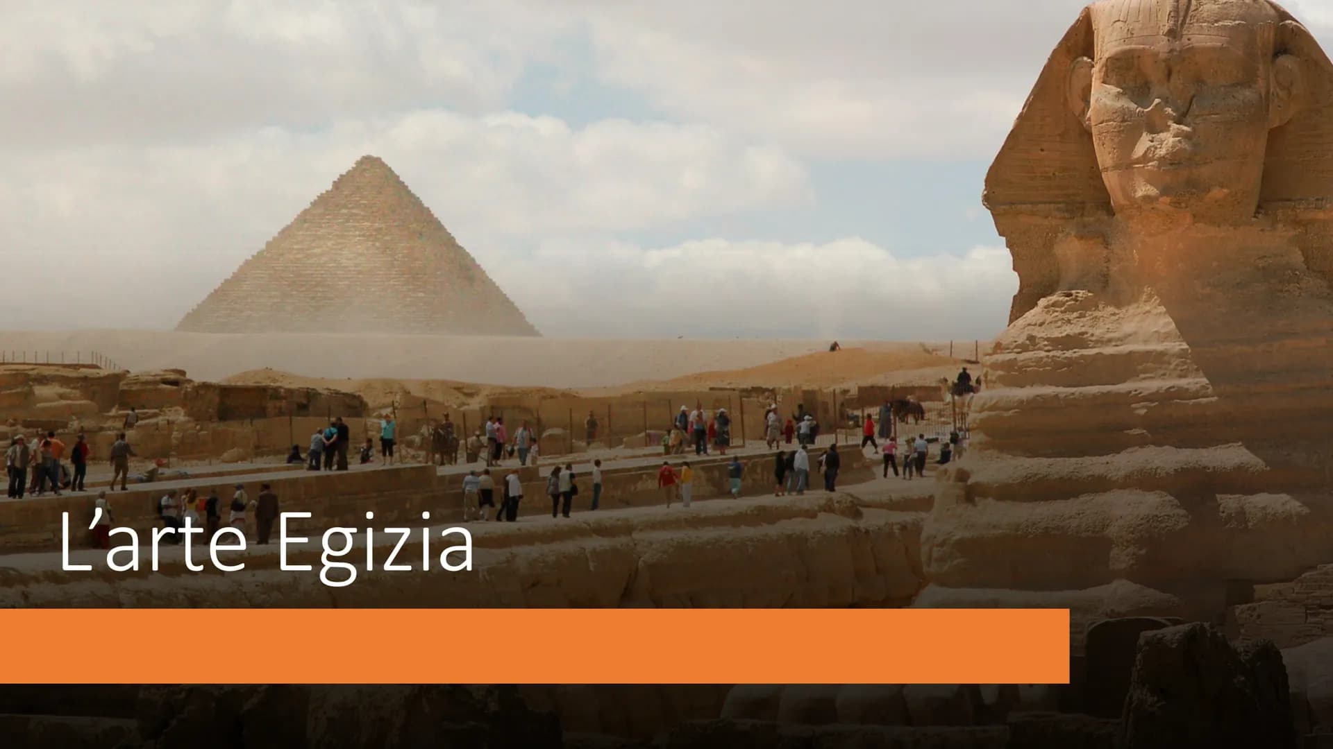 # L'arte Egizia Le origini
Lungo il fiume Nilo
3500 a.C.: piccoli stati uniti in due
* Alto Egitto (a Sud)
* Basso Egitto (a Nord) #