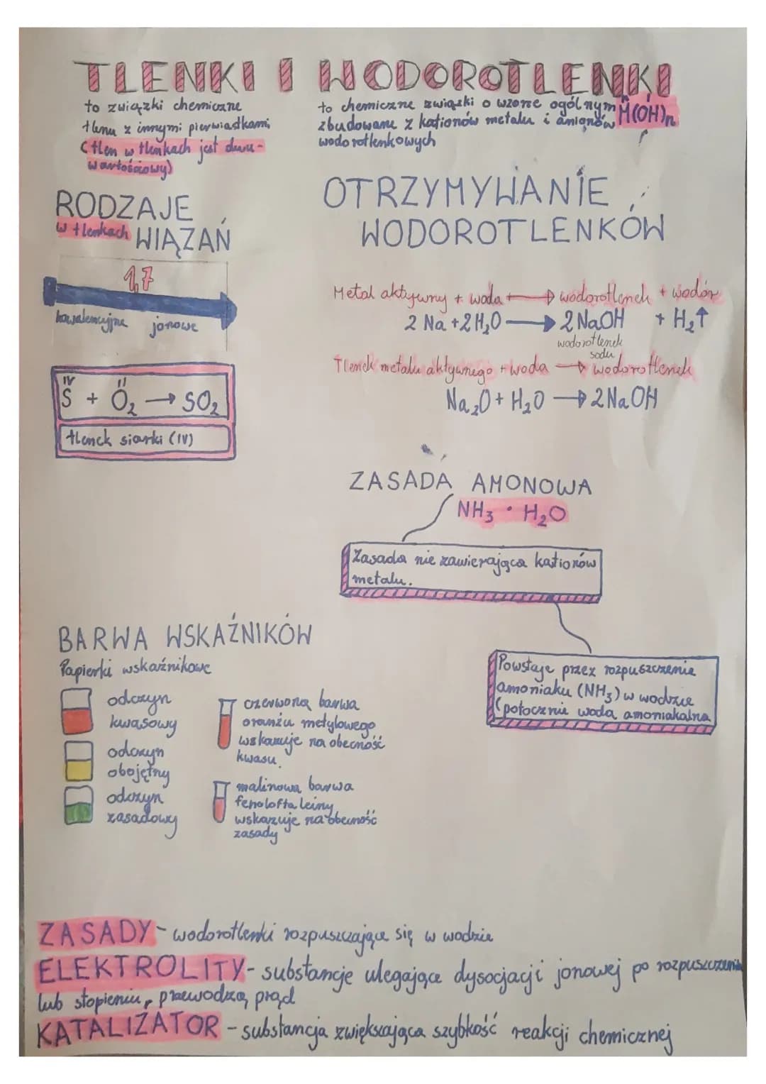 # TLENKI I HODOROTLENKO
to związki chemiczne
tlenu z innymi pierwiastkami,
Cthen w tlenkach jest dus-
Wartościowy)
# RODZAJE
Wtlenkach WIĄZ