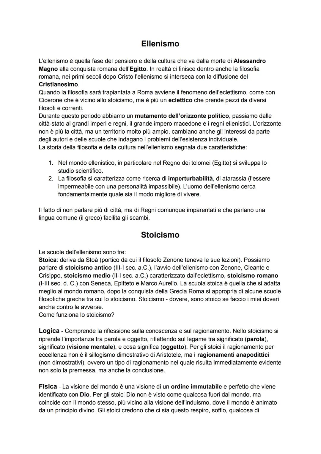# Ellenismo
L'ellenismo è quella fase del pensiero e della cultura che va dalla morte di Alessandro
Magno alla conquista romana dell'Egitto
