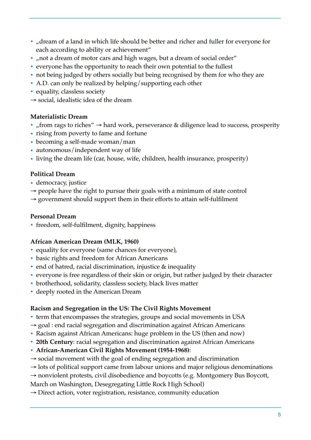 ENGLISCH LK
Abitur 2020
Lernzettel
1999 punctuation
! adjective,
ENGLISH
@verb
noun subject & Table of contents
1. American Dream: Amerika