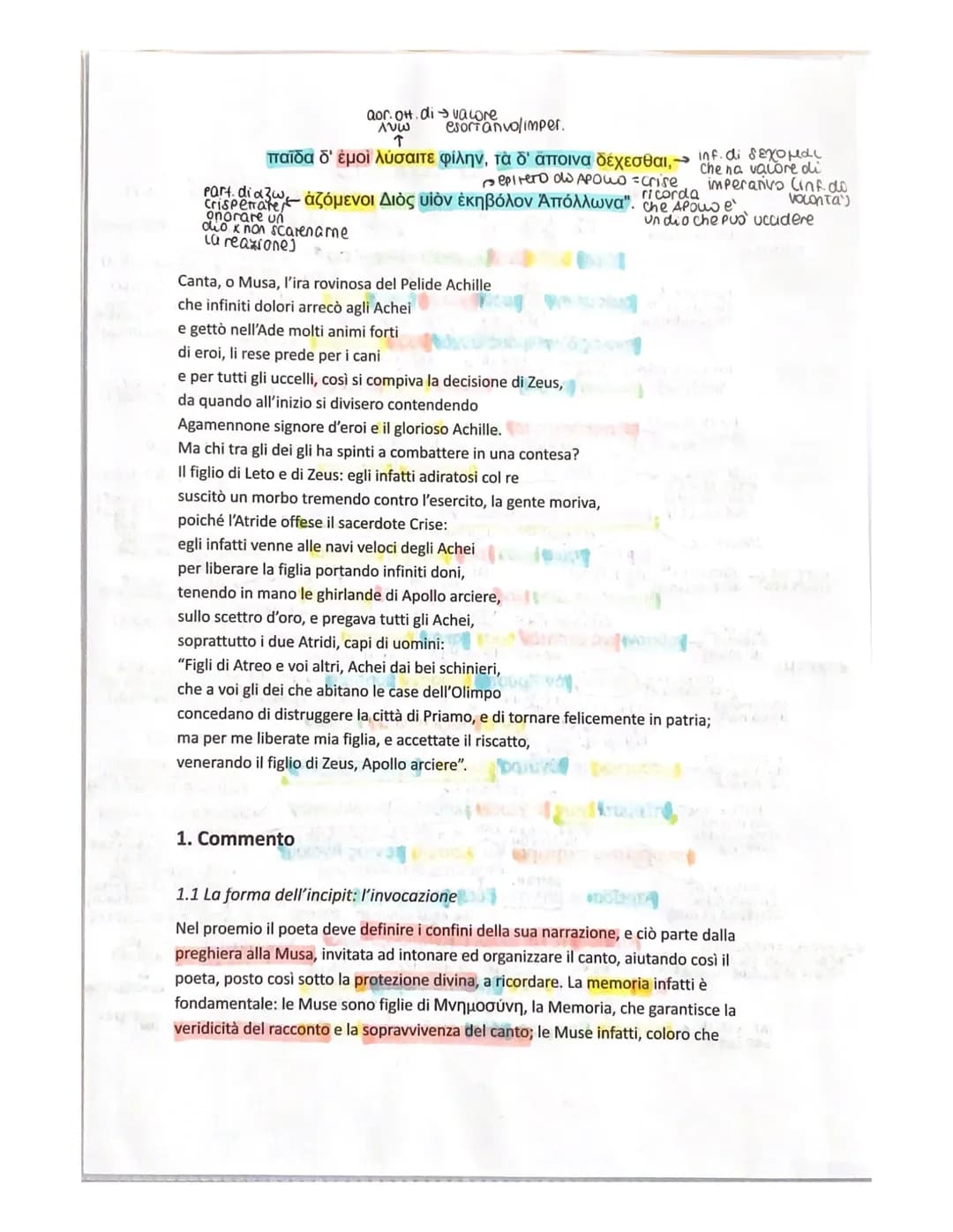 *3 gen.d: un tema in-nF/-&F
(athiω Αχιλλέως);
λο λλ e' dovuto alla
metrica
→
Proemio dell'elliade
vocativo alla
Cerco
origin.in -d fo
Din a
