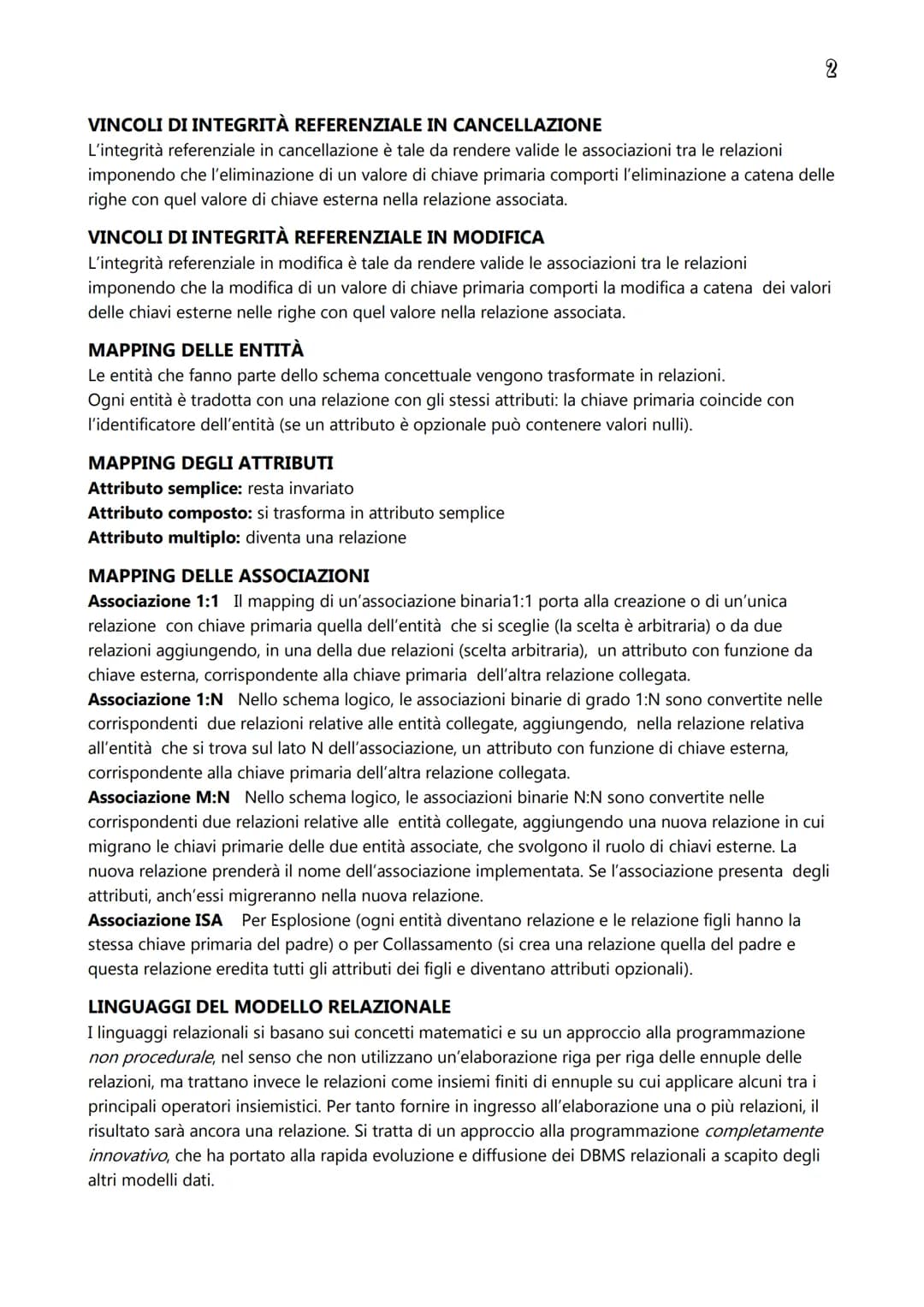 <h2>Progettazione Logica</h2>
<p>La fase di progettazione logica consiste nell'analisi delle informazioni riguardanti le entità, gli attrib
