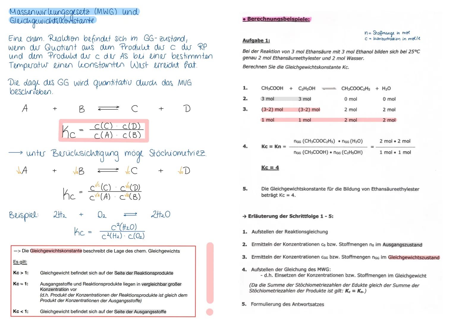 # 4. Chemische Gleichgewichte
Realitionsgeschwindigluit
* chem. Plalitionen Verlaufen unterschiede. schmell
* Realitionsgeschwindigluit