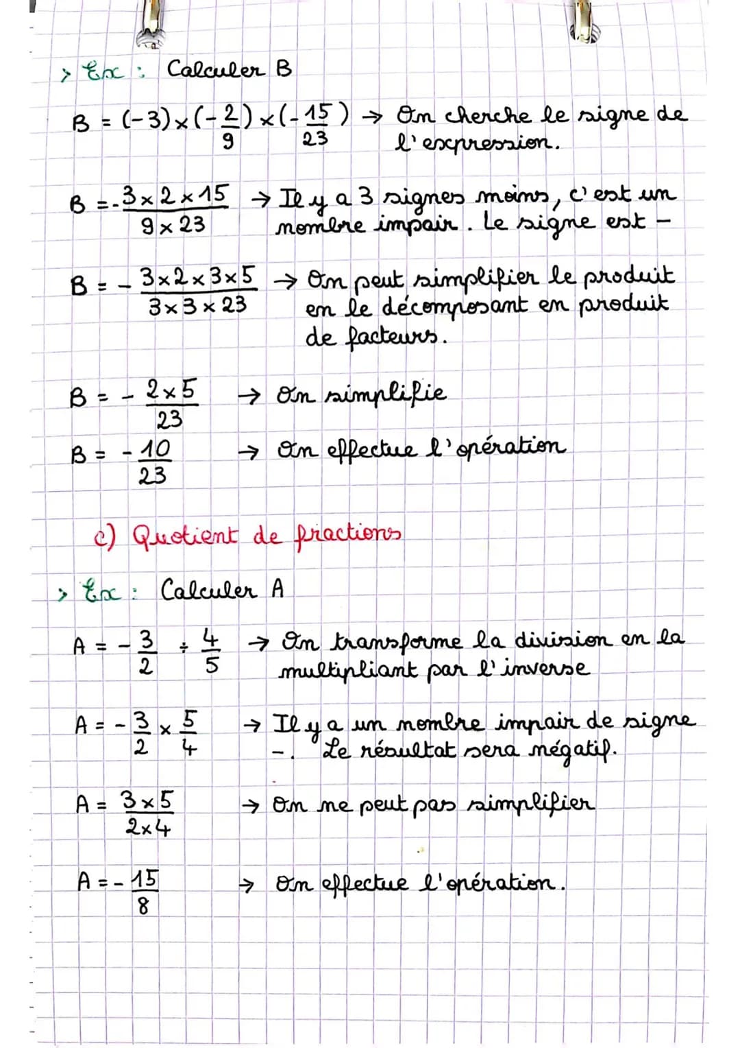 maths
> Fractions
a) Somme et différence de fractions
Pour additioner ou soustraire des écritures fractio-
naires :
> on écrit chacun des