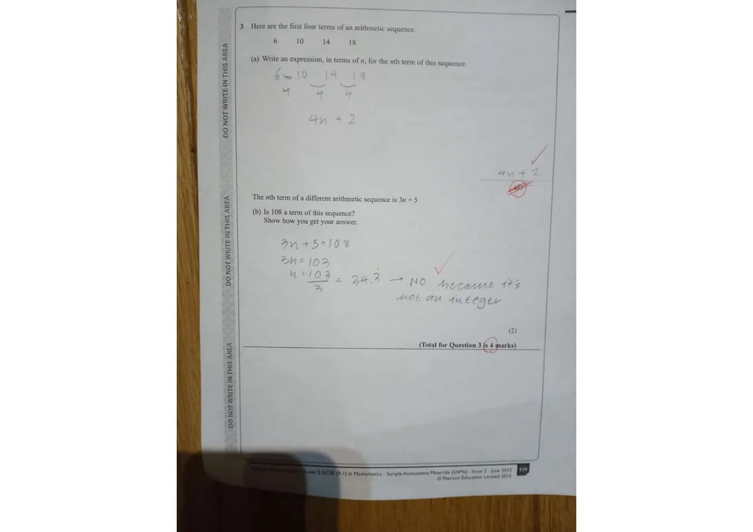 Write your name here
Surname Other names
Centre Number Candidate Number
Pearson Edexcel
Level 1/Level 2 GCSE (9-1)
Mathematics
Paper 2 (Calc
