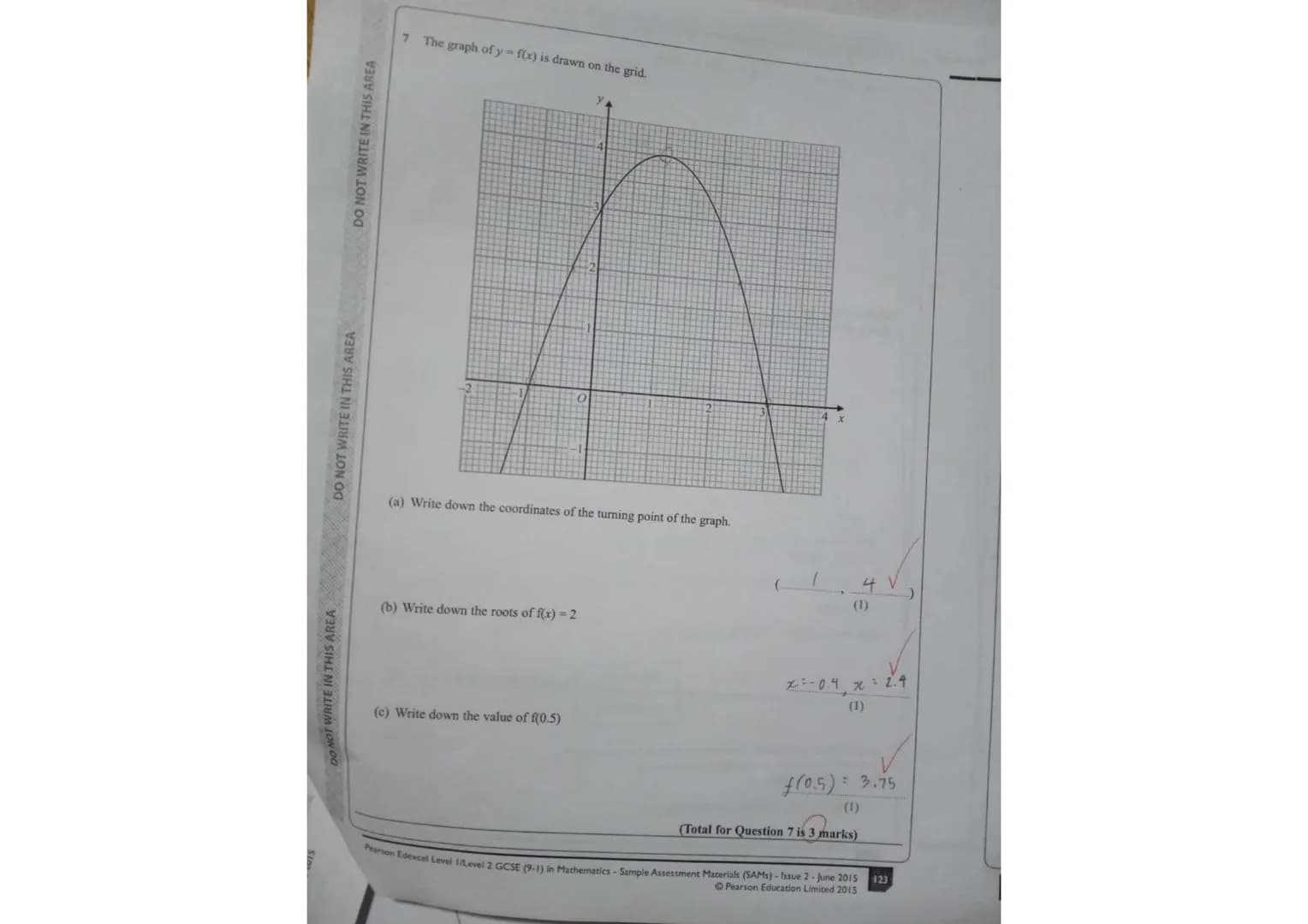 Write your name here
Surname Other names
Centre Number Candidate Number
Pearson Edexcel
Level 1/Level 2 GCSE (9-1)
Mathematics
Paper 2 (Calc