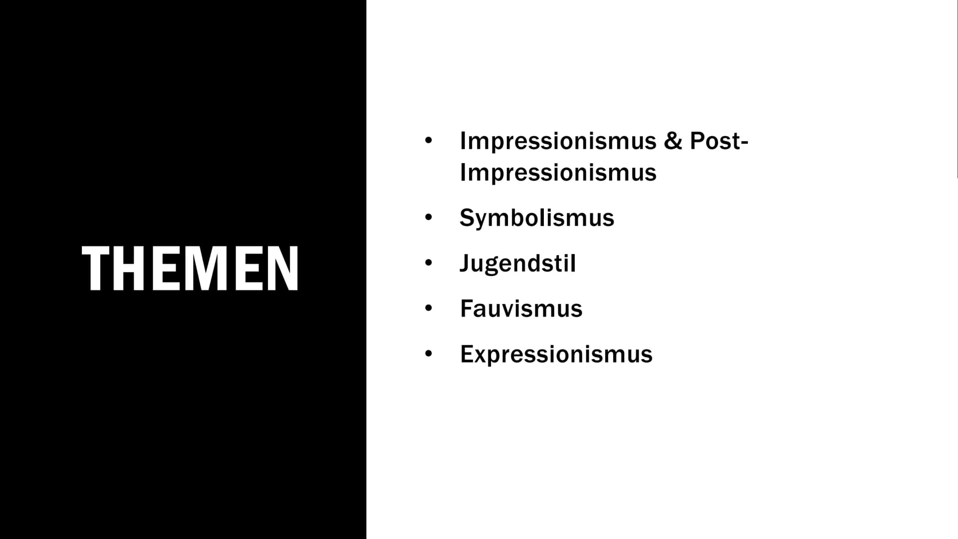 VOM
IMPRESSIONISMUS
ZUM
EXPRESSIONISMUS
Bildende Kunst
Femme a l'ombrelle, 1886
Claude Monet # THEMEN
- Impressionismus & Post-
Impressio