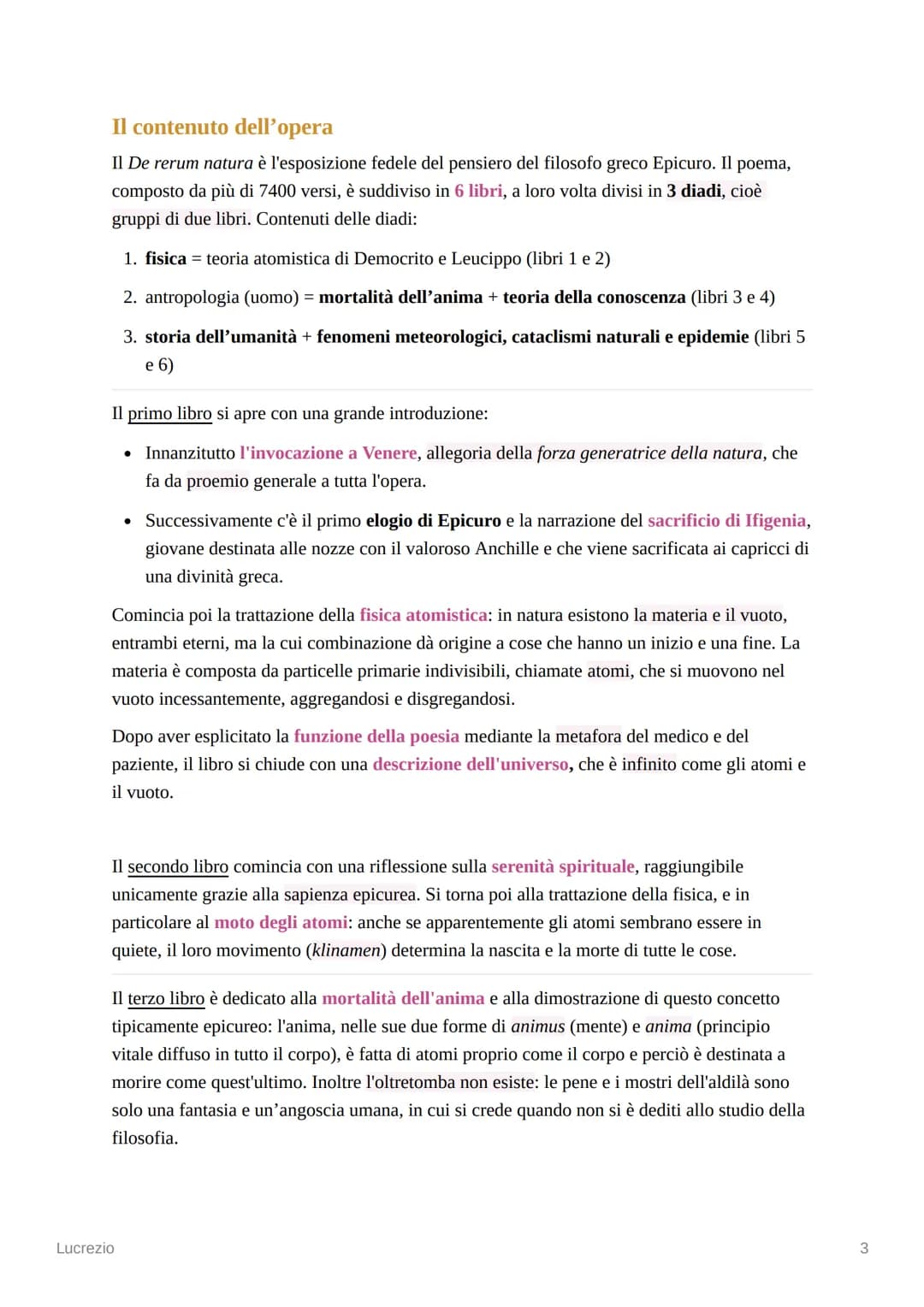 # Lucrezio
## Le notizie sulla vita
* Lucrezio è un personaggio molto misterioso: le notizie biografiche che lo riguardano,
infatti,